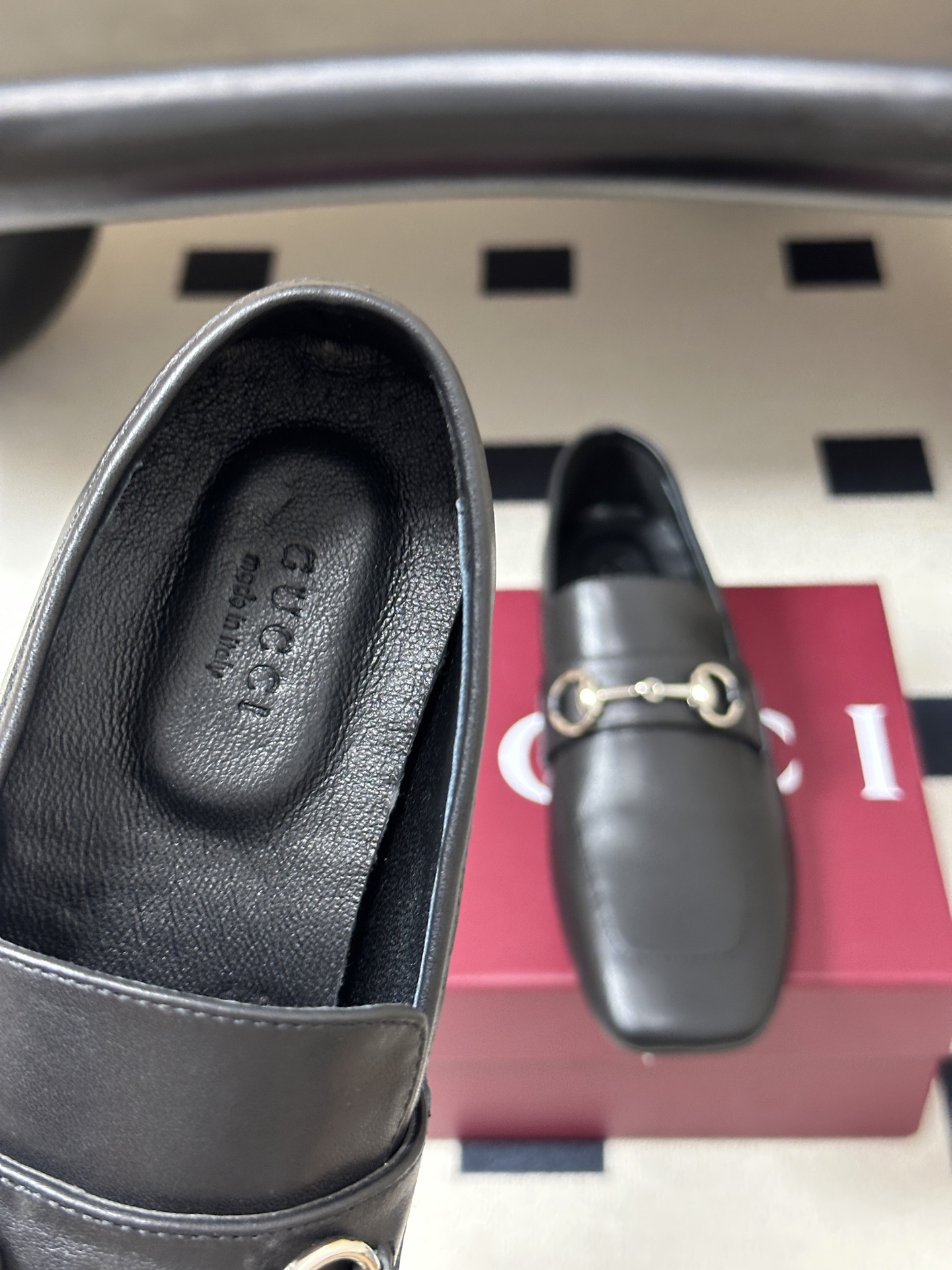 2026早秋新款 Gucci 古驰 经典马衔扣GG布面乐福鞋方头皮面/布面平底一脚蹬乐福鞋单鞋 Generation G