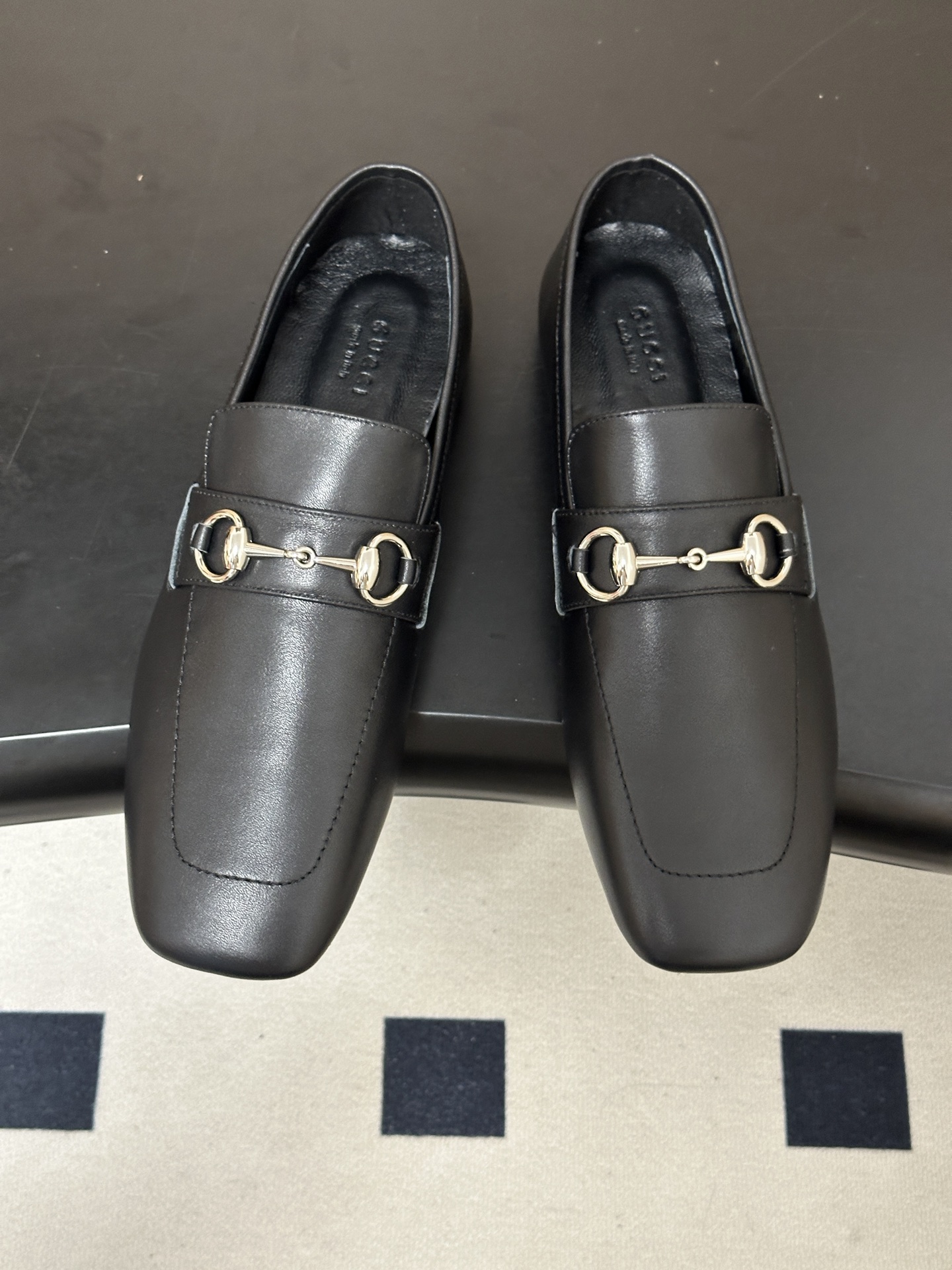 2026早秋新款 Gucci 古驰 经典马衔扣GG布面乐福鞋方头皮面/布面平底一脚蹬乐福鞋单鞋 Generation G