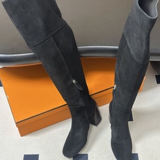 Hermes 爱马仕🐎 H家 2026 秋冬新款 Nalla 60 过膝长靴复古老钱长靴系列几何异形鞋跟侧拉链直筒高跟长 Hermes 爱马仕🐎 H家 2026 秋冬新款 Nalla 60 过膝长靴复古老钱长靴系列几何异形鞋跟侧拉链直筒高跟长