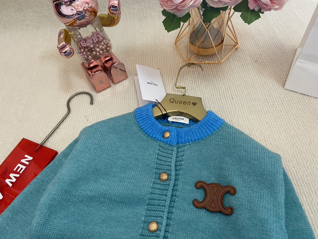 Trendy Knit Sweater and Broad-Legged Pants Set in Sea Salt Blue: Customer-Fabricated, High-Quality, Delicate - 图片 3