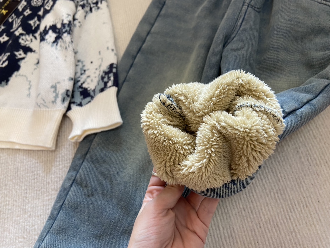 2024SS High-end Knitting Kit for Girls and Boys: Sweaters, Jeans in Various Sizes - 图片 6