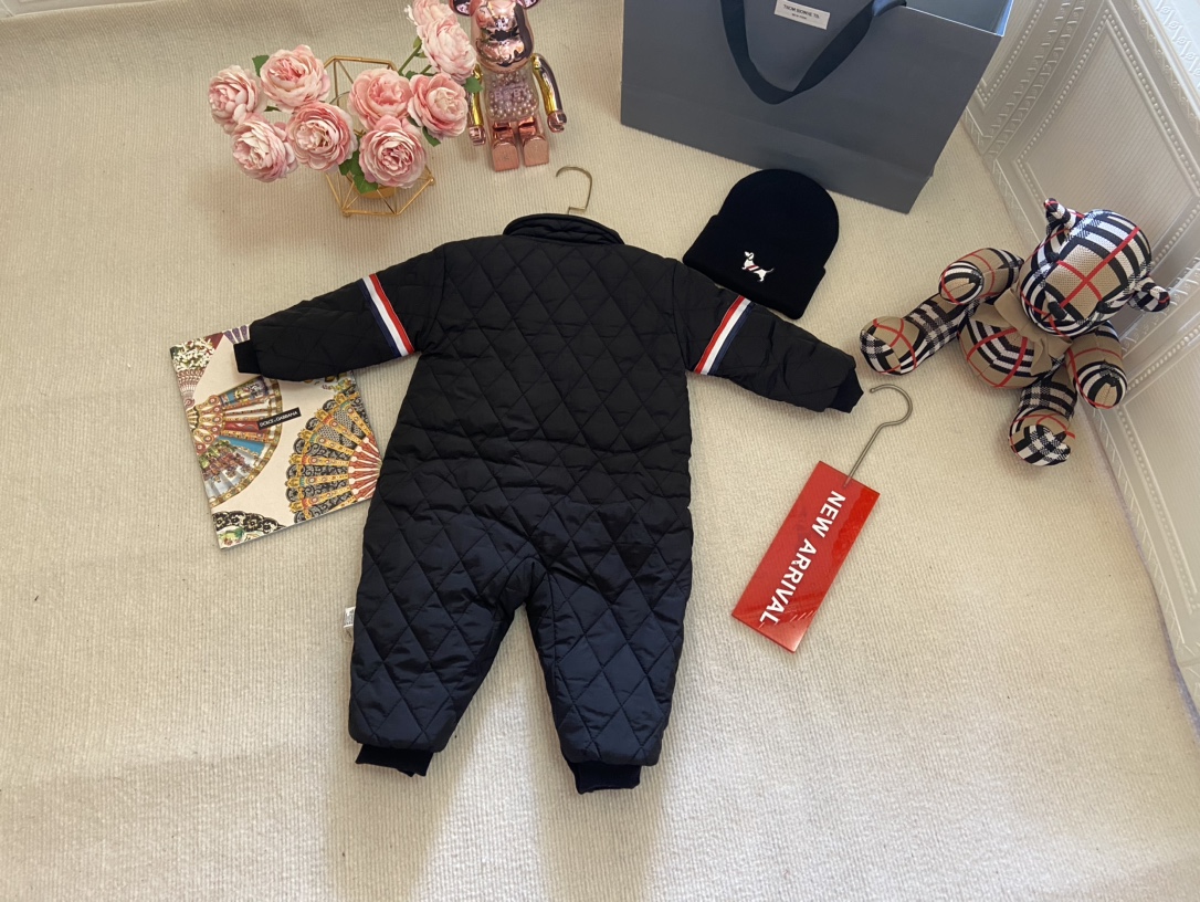 TB秋冬新款 非常高档😍连体衣两件套 爬服+帽子 品质,手感炒鸡好,内里羊羔绒 刺绣🪡小狗装饰🎍 厚软纯棉面料可当外出服 9