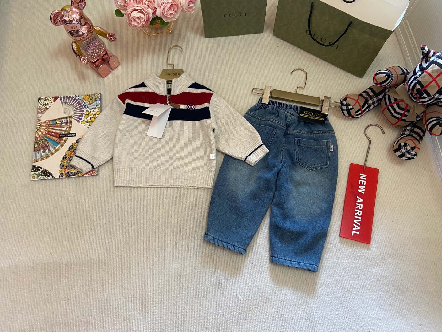 2024SS High-End Knitwear Pre-Sale: Stylish Boys’ and Girls’ Outfits by Gic*i - 图片 1
