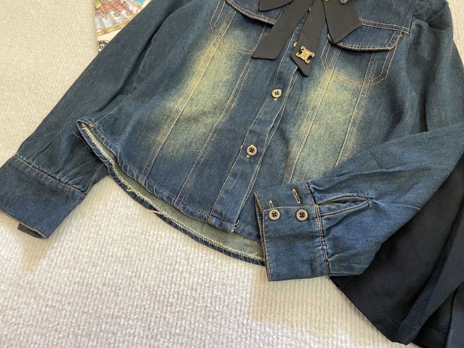 CelineSerin’s Girl Cowboy Suit: Spring 2024 High-Quality Fabric, Cosmopolitan Style - 图片 5