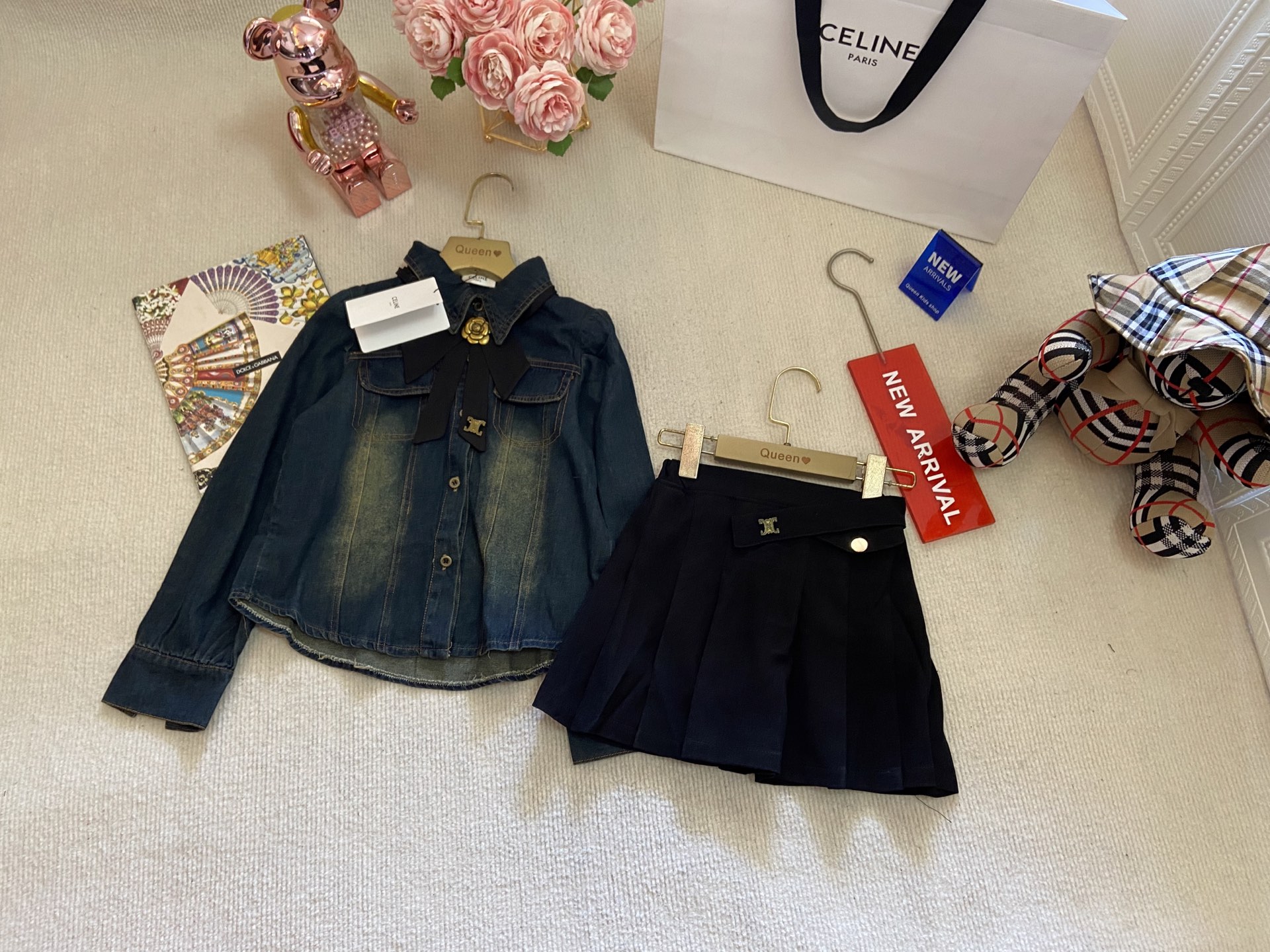 CelineSerin’s Girl Cowboy Suit: Spring 2024 High-Quality Fabric, Cosmopolitan Style - 图片 1