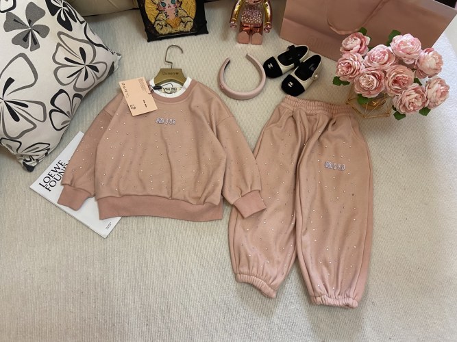 Miu Miu Inspired Rhinestone Embellished Fleece Lined Tracksuit Set 1 Miu Miu Inspired Rhinestone Embellished Fleece Lined Tracksuit Set