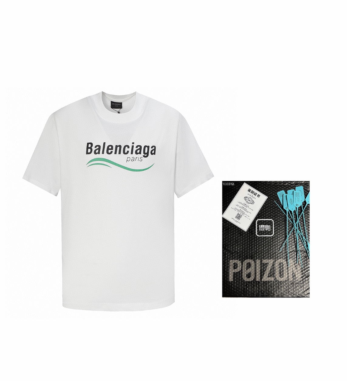 Balenciaga Clothing T-Shirt Black White Printing Unisex Short Sleeve