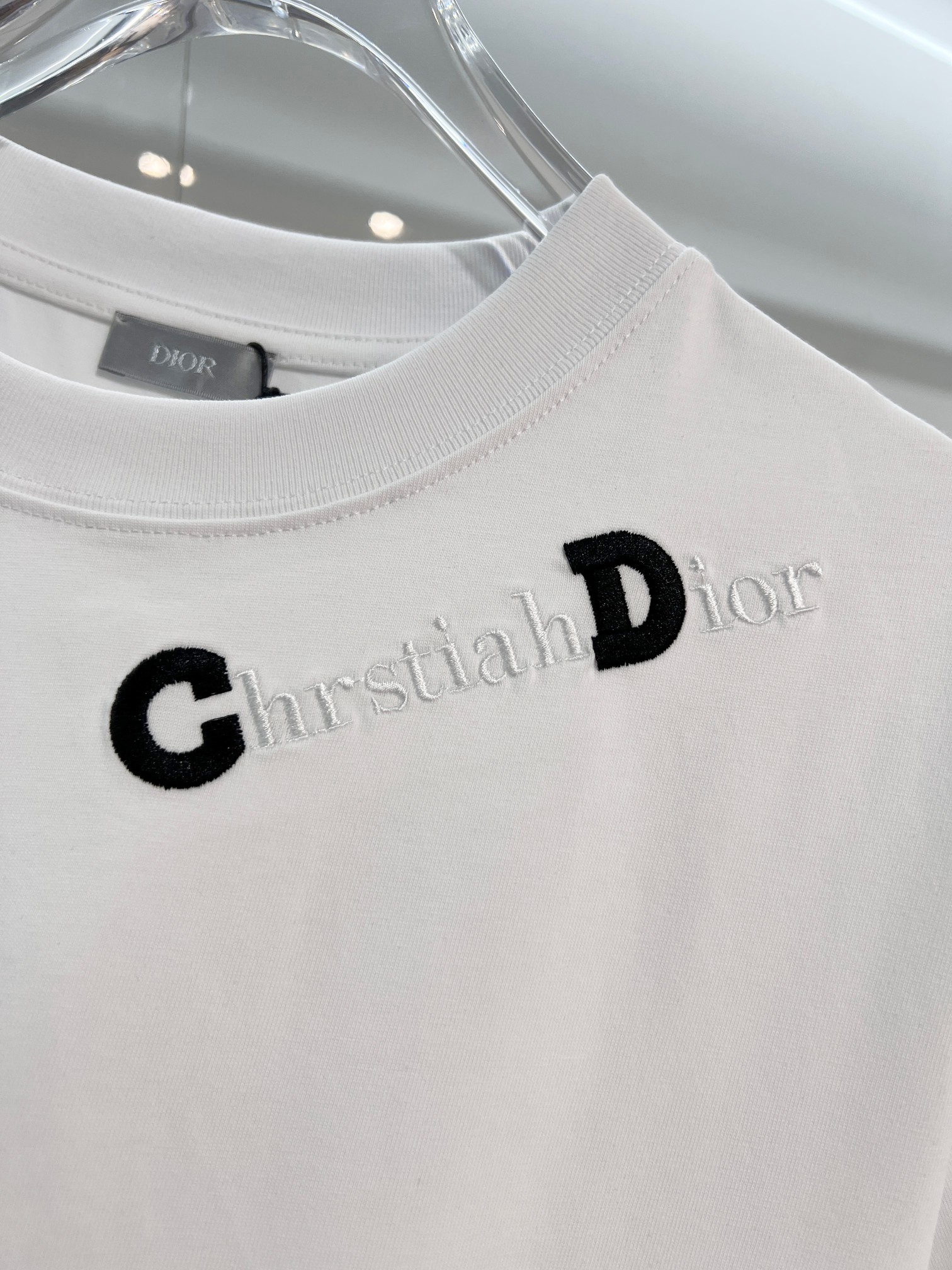 Dior DIOR 迪奥 2026新款 CD标语刺绣logo 短袖t恤
