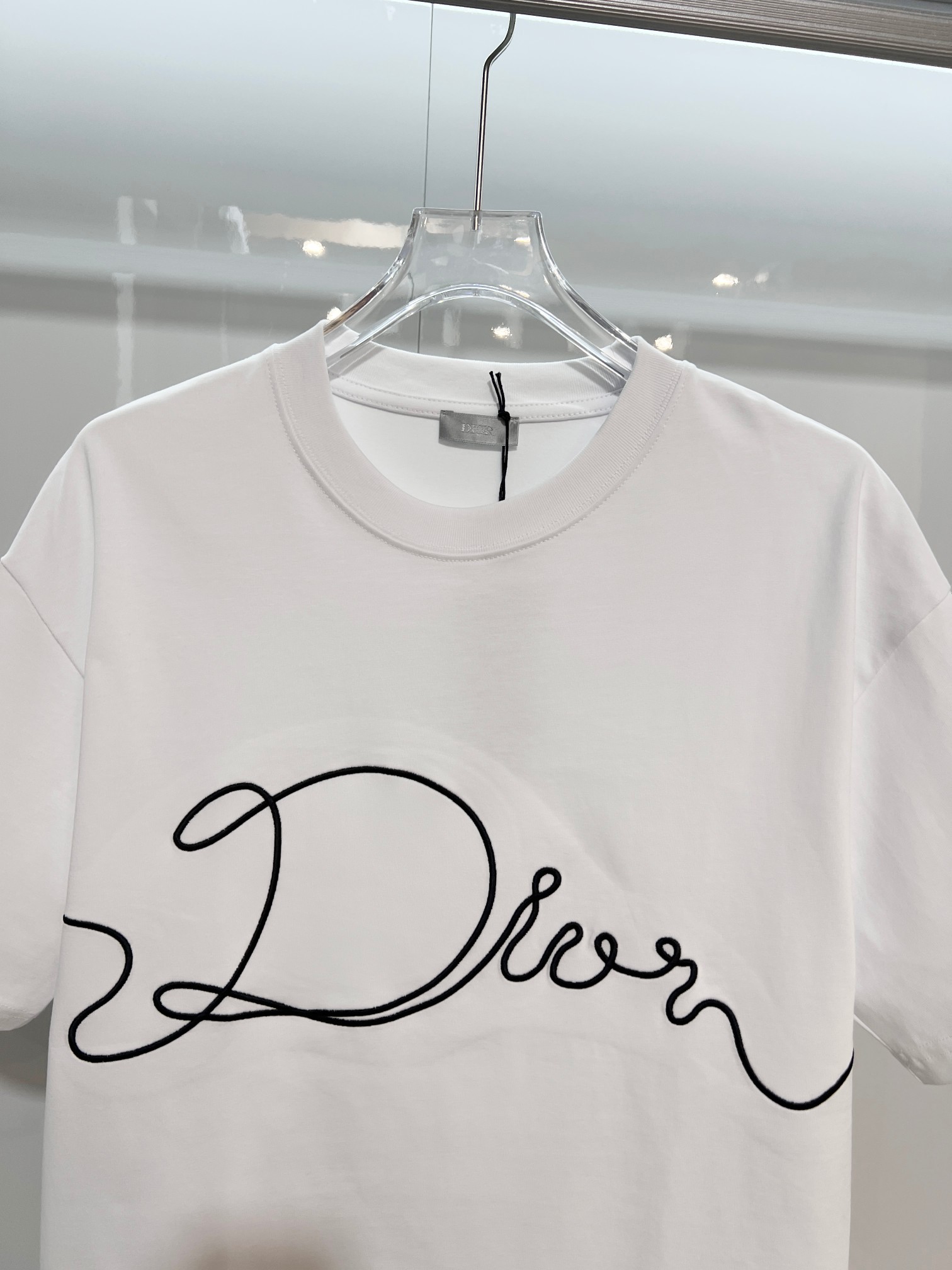 Dior Dior 迪奥 2026新款 进口机签名刺绣logo 短袖t恤