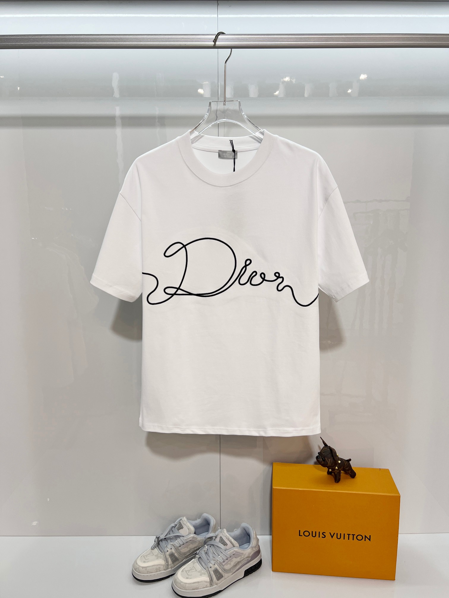 Dior Dior 迪奥 2026新款 进口机签名刺绣logo 短袖t恤