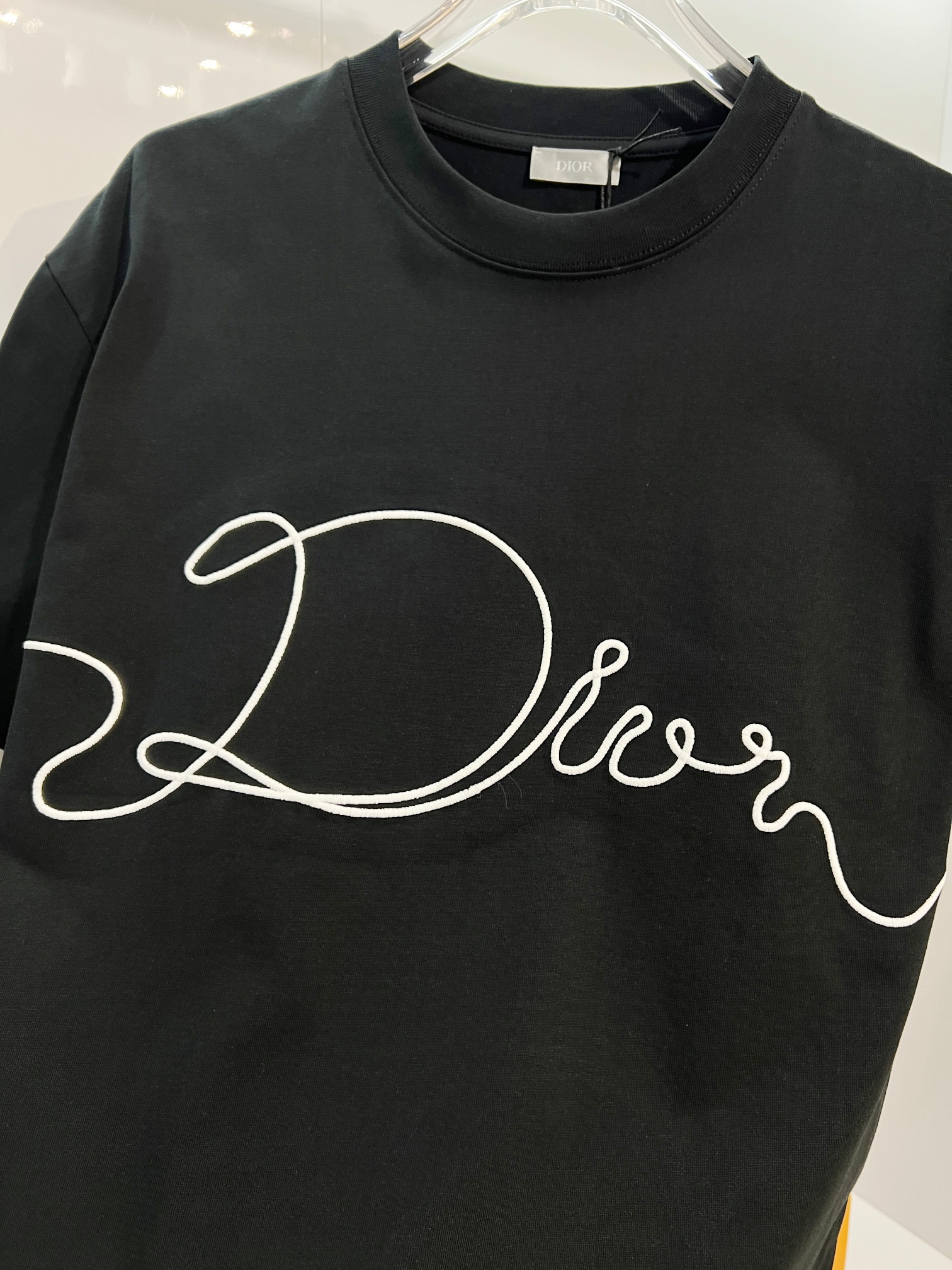 Dior Dior 迪奥 2026新款 进口机签名刺绣logo 短袖t恤