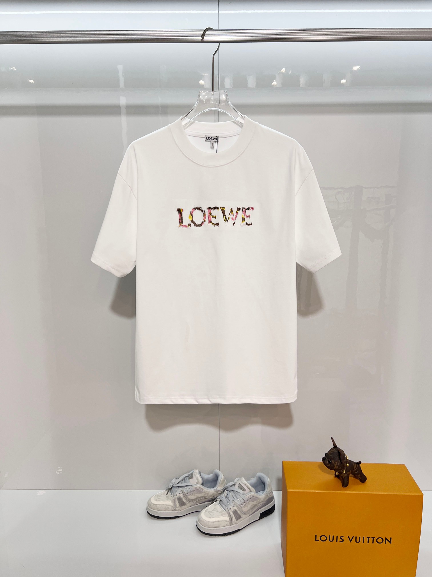 Loewe LOEWE 罗意威 2026新款 七彩拼色刺绣logo 短袖t恤