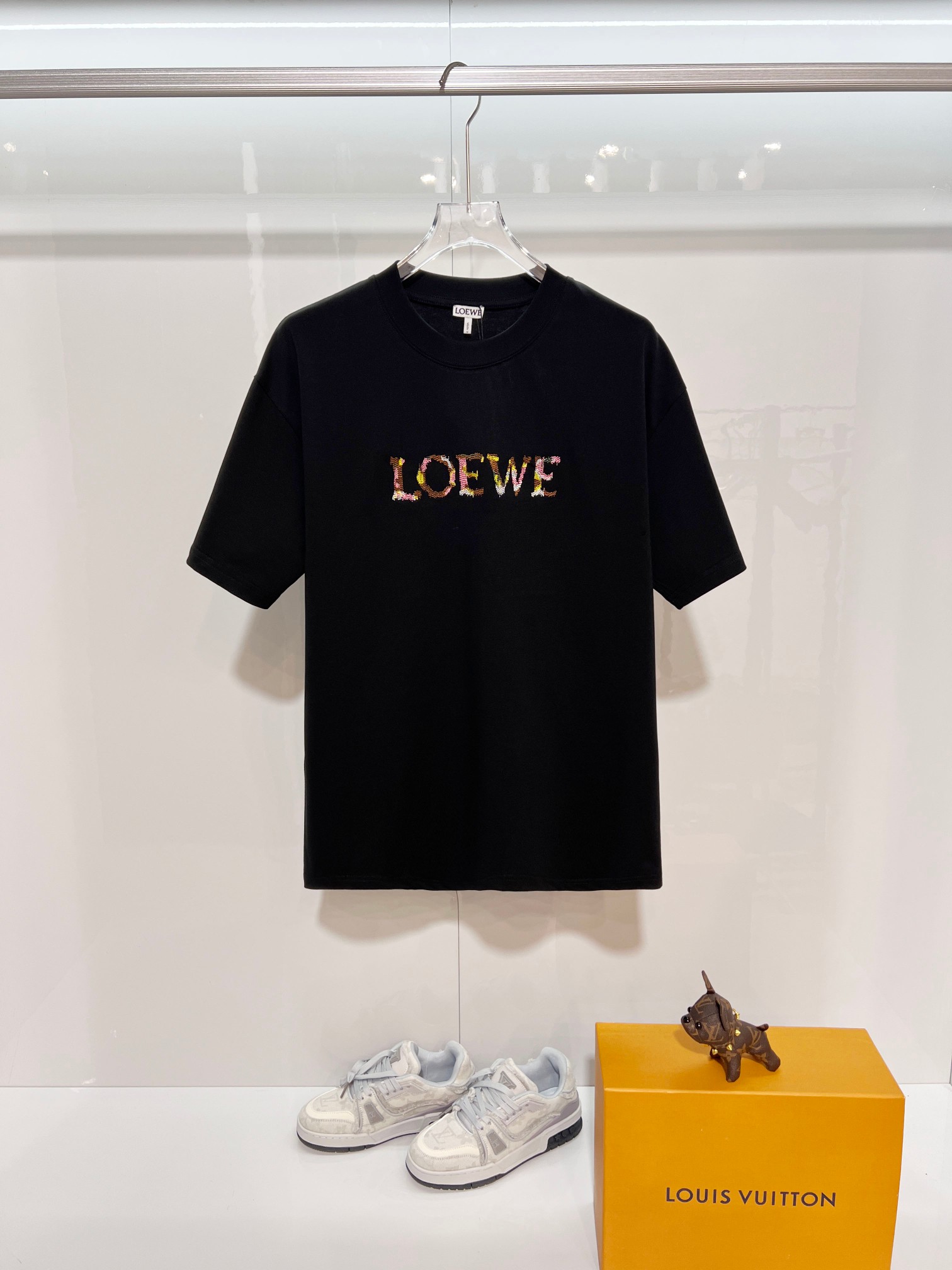 Loewe LOEWE 罗意威 2026新款 七彩拼色刺绣logo 短袖t恤
