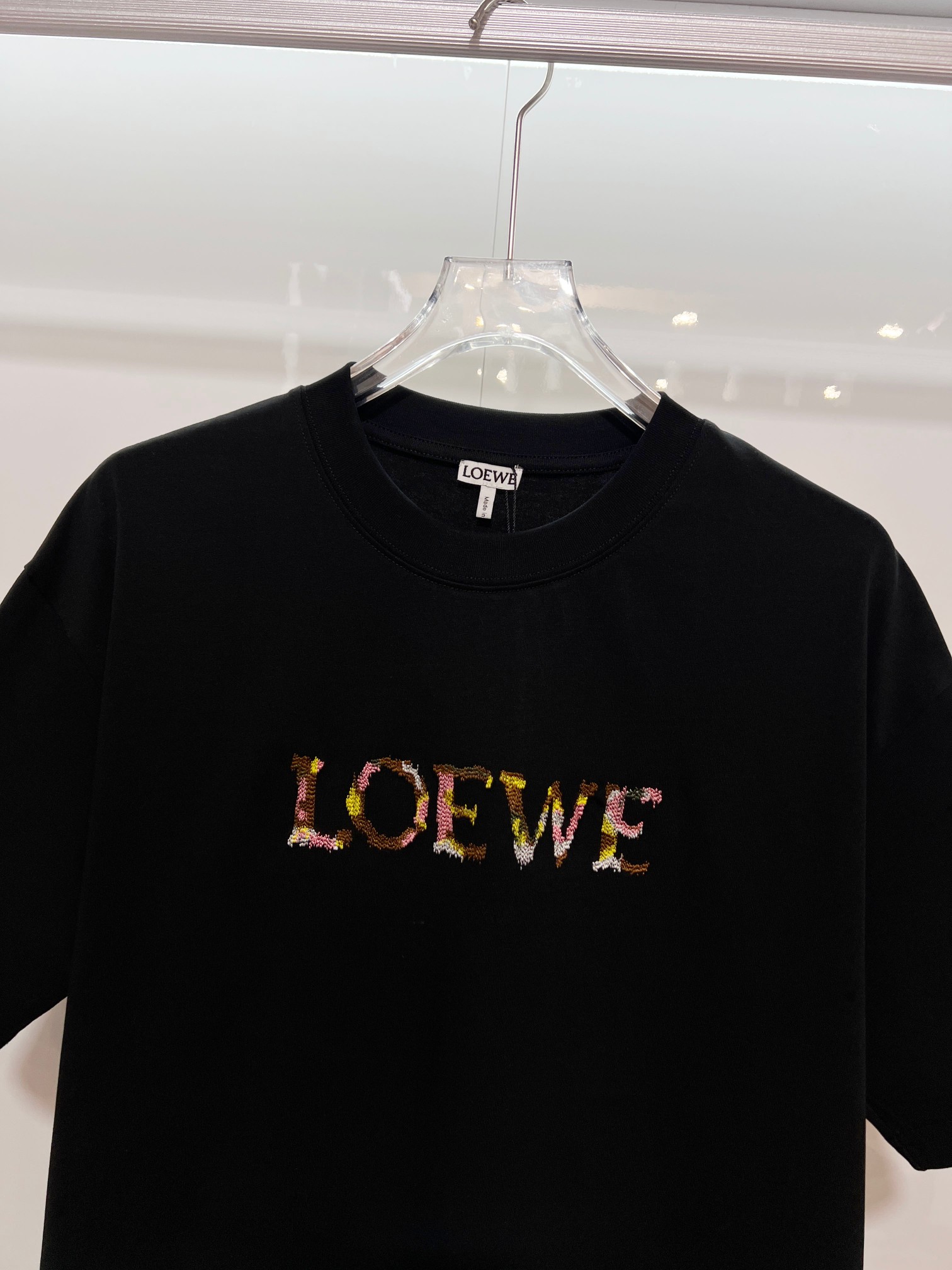 Loewe LOEWE 罗意威 2026新款 七彩拼色刺绣logo 短袖t恤