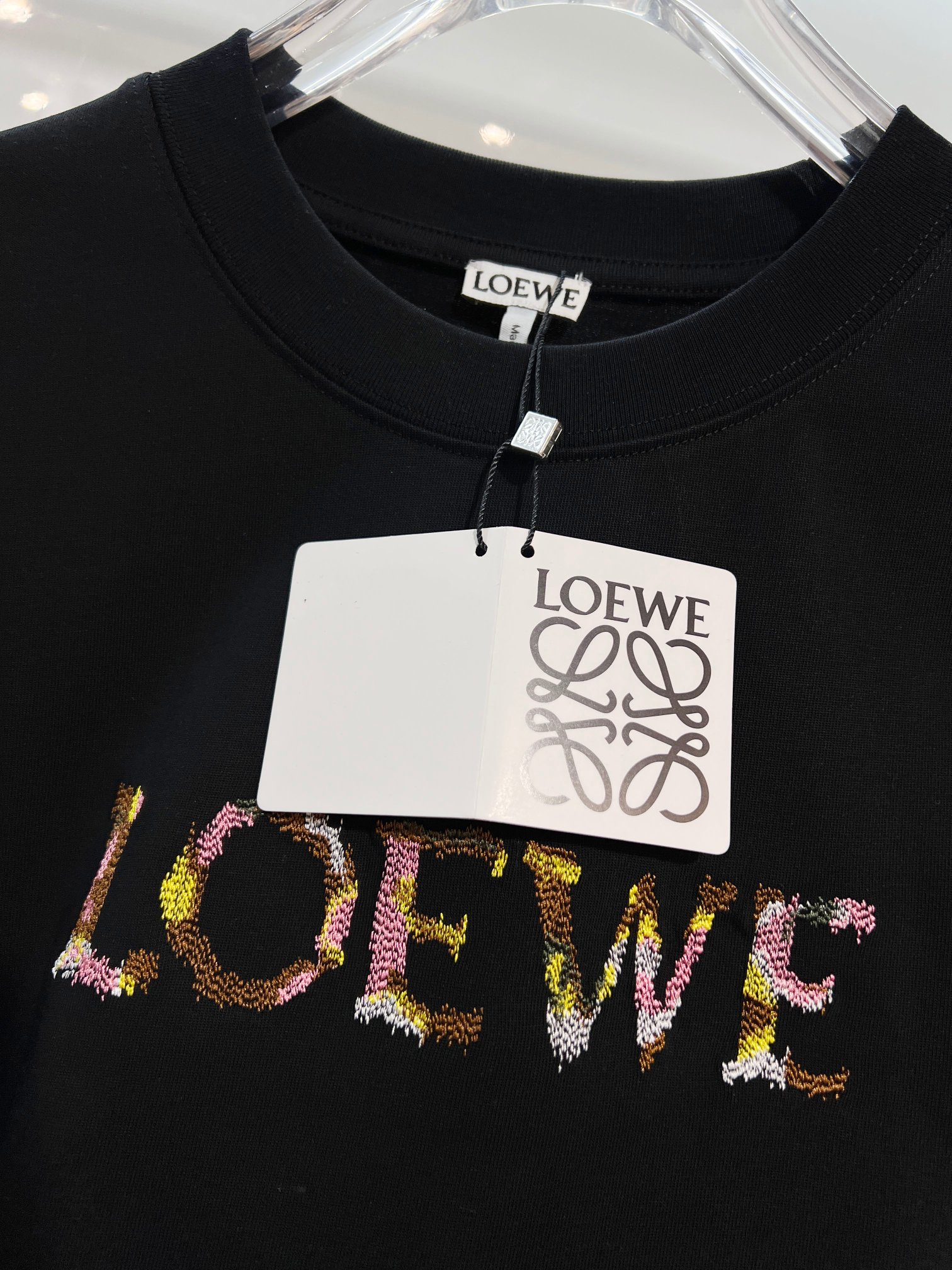 Loewe LOEWE 罗意威 2026新款 七彩拼色刺绣logo 短袖t恤