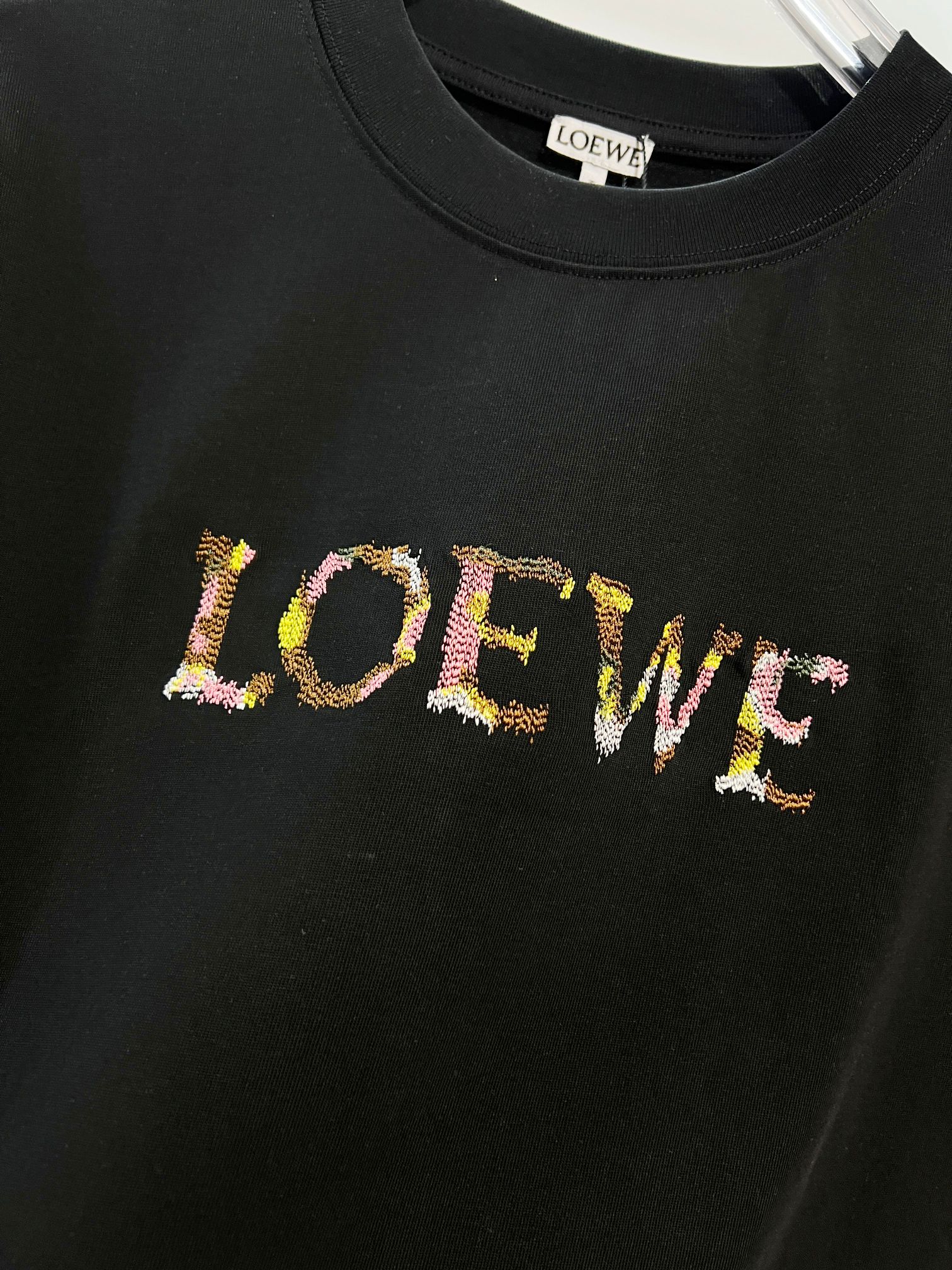 Loewe LOEWE 罗意威 2026新款 七彩拼色刺绣logo 短袖t恤