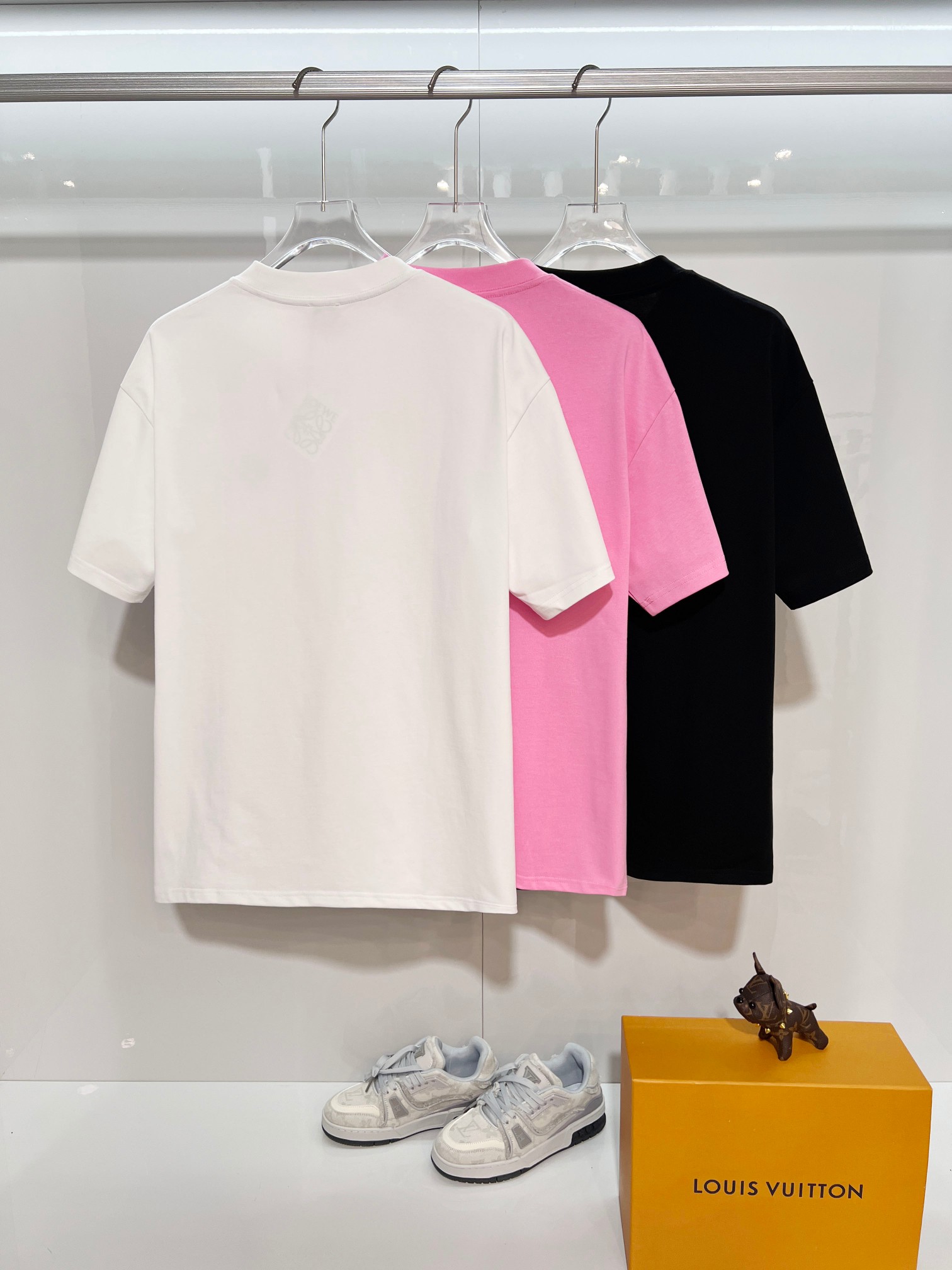 Loewe LOEWE 罗意威 2026新款 线条毛线刺绣小猫logo 短袖t恤