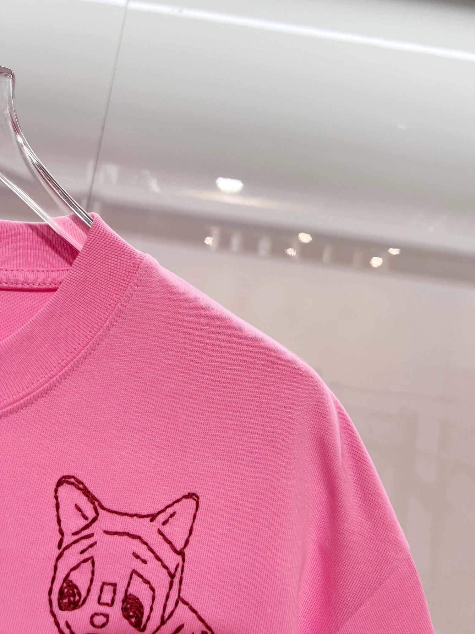 Loewe LOEWE 罗意威 2026新款 线条毛线刺绣小猫logo 短袖t恤