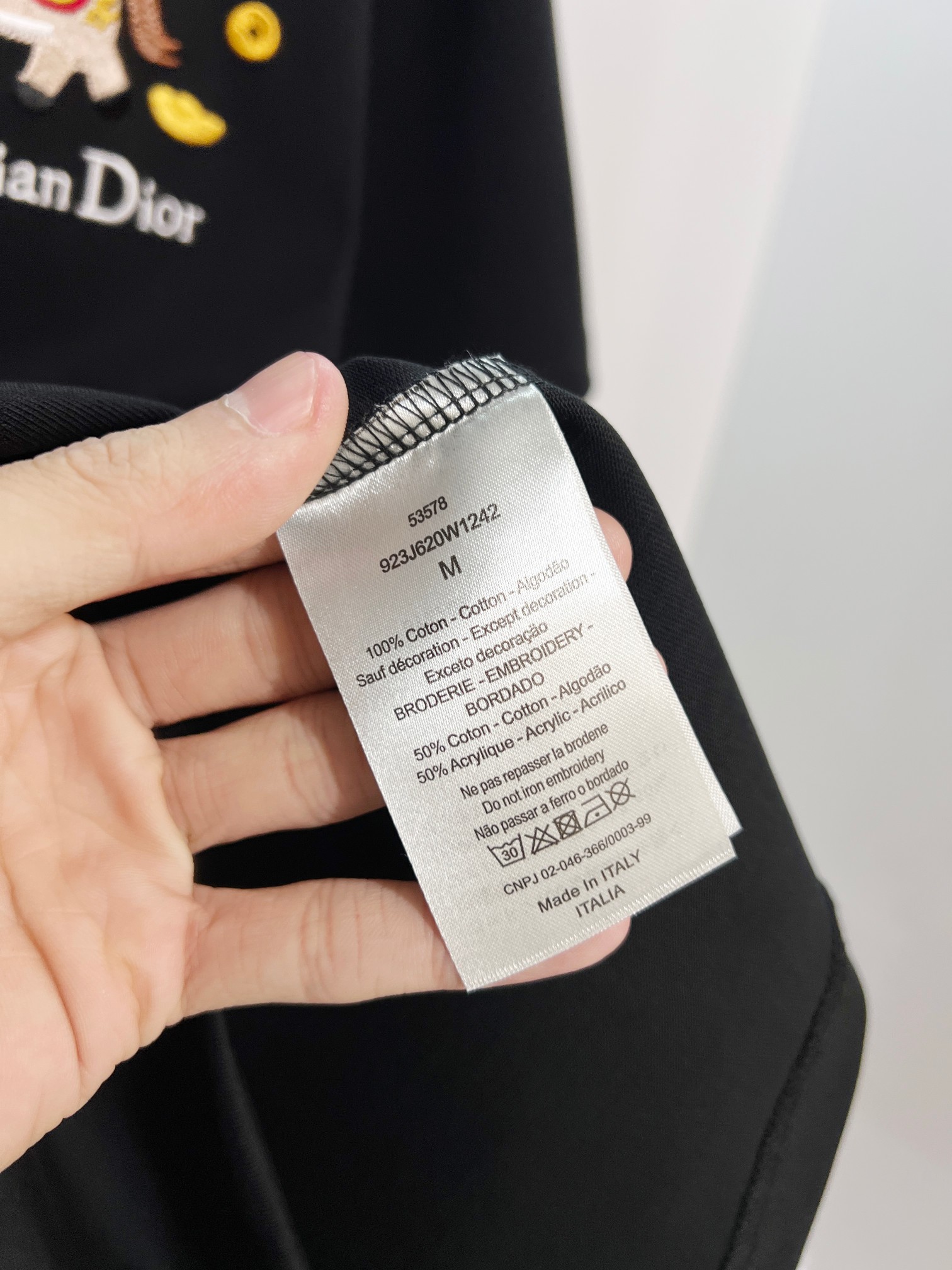 Dior DIOR 迪奥 2026新款 马年限定 金银财宝福马刺绣字母logo 短袖t恤