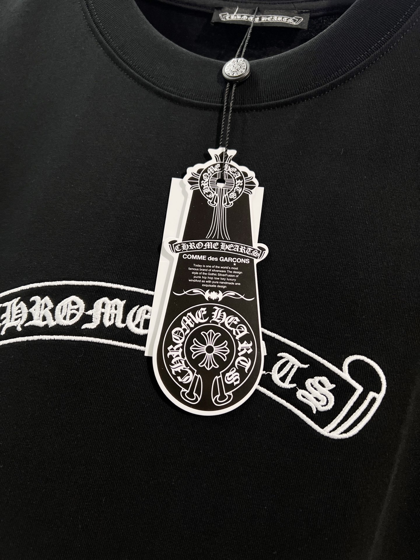 Chrome Hearts Chrome Hearts 克罗心 2026新款 前幅梵文字母logo 后背拼皮十字架 短袖t恤
