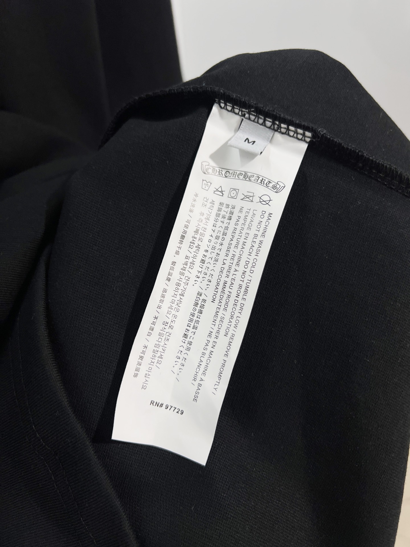 Chrome Hearts Chrome Hearts 克罗心 2026新款 前幅梵文字母logo 后背拼皮十字架 短袖t恤