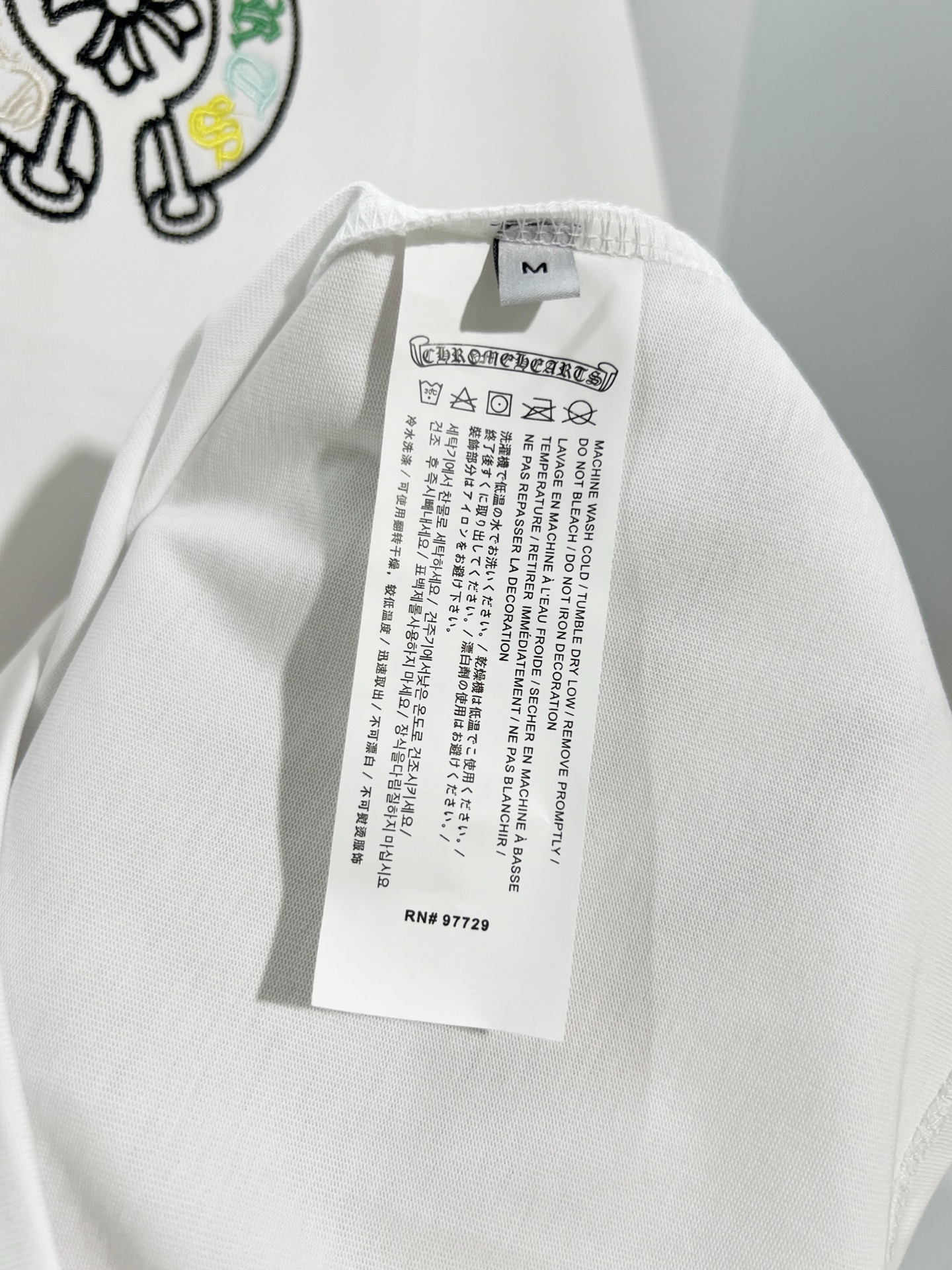 Chrome Hearts Chrome Hearts 克罗心 2026新款 多重刺绣工艺 彩绣梵文马蹄花字母logo 短袖t恤
