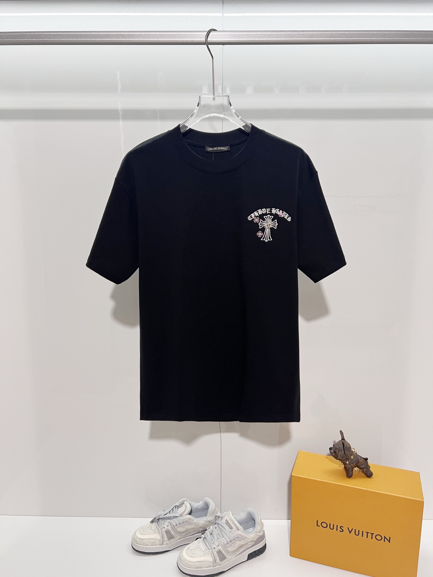 Chrome Hearts Chrome Hearts 克罗心 2026新款 拼皮+多种工艺刺绣字母logo 短袖t恤