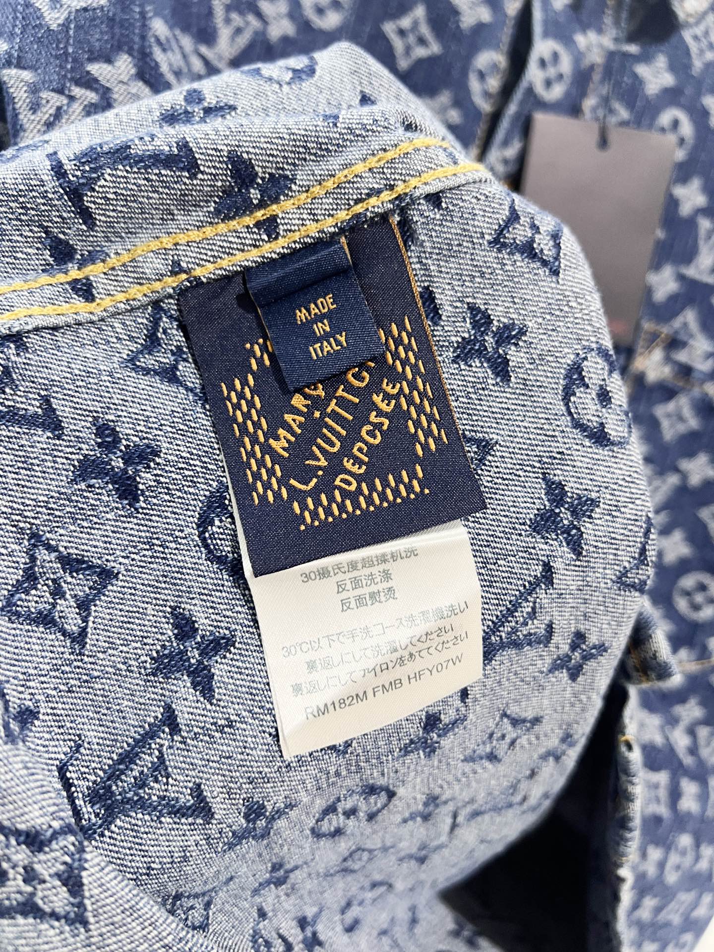 Louis Vuitton Louis Vuitton/路易威登 LV 驴家 全身提花四叶草字母logo 短袖牛仔衬衣