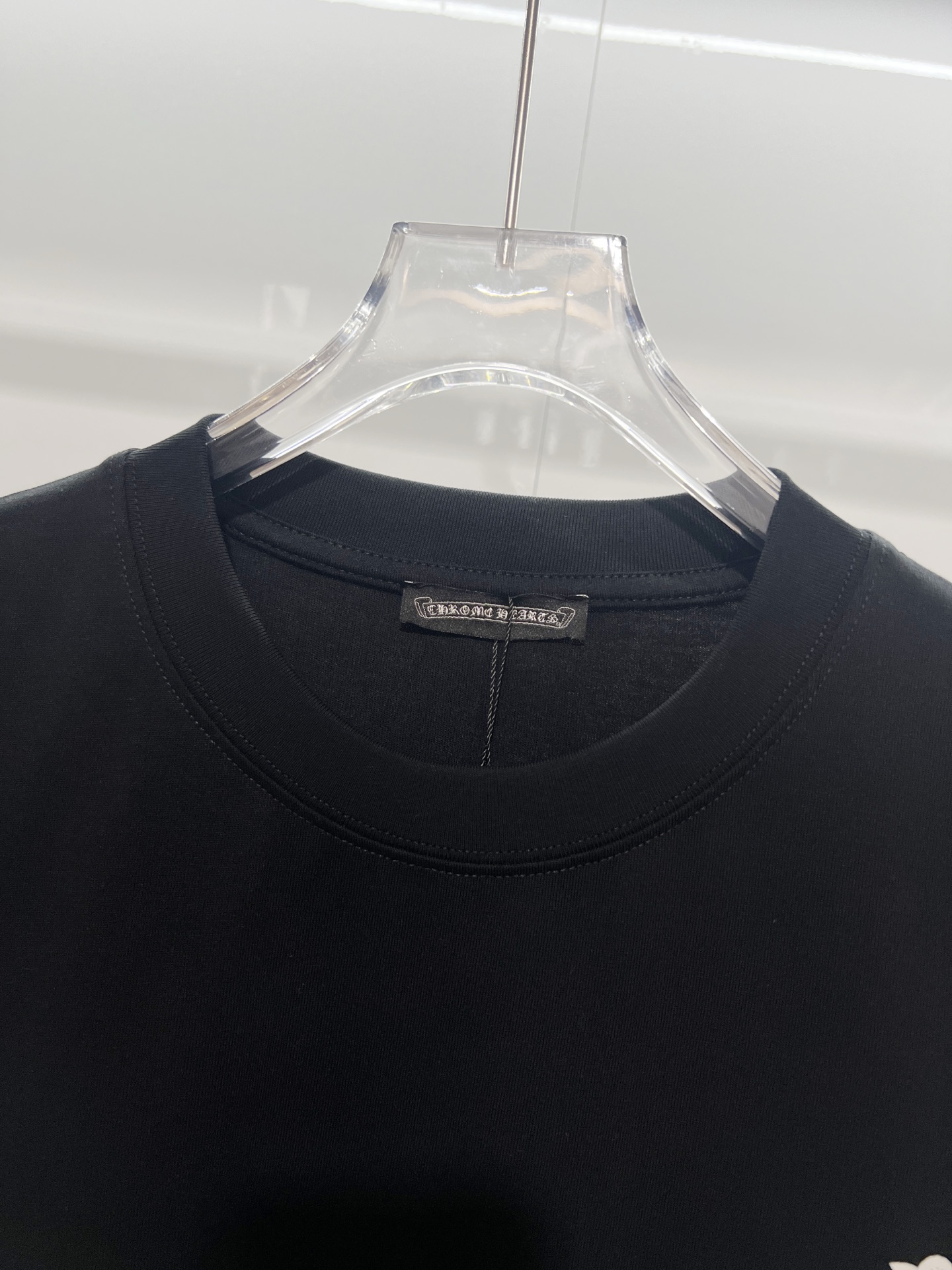 Chrome Hearts Chrome Hearts 克罗心 2026新款 拼皮+金属十字架logo 短袖t恤