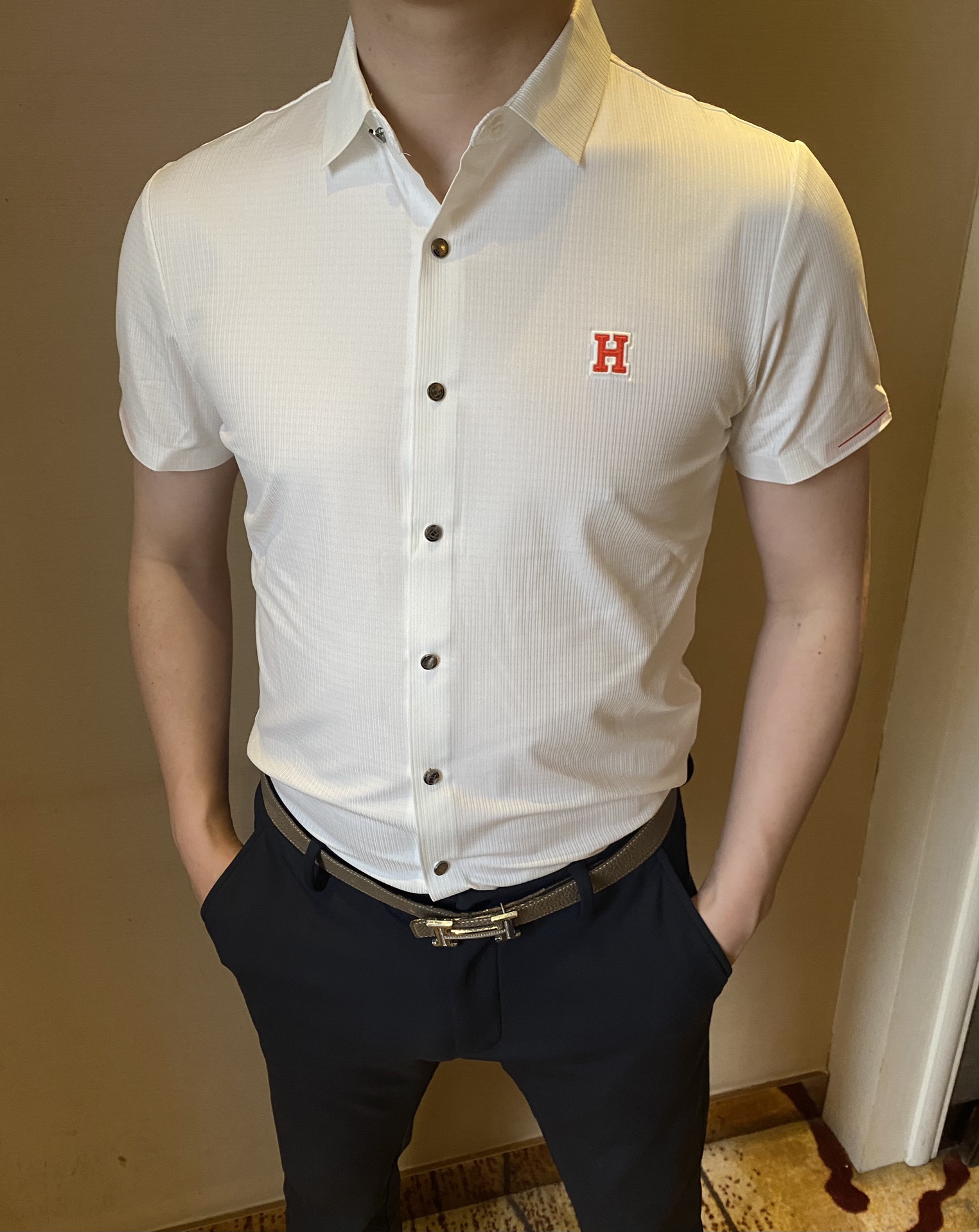 Hermes Clothing Shirts & Blouses White Summer Collection Casual