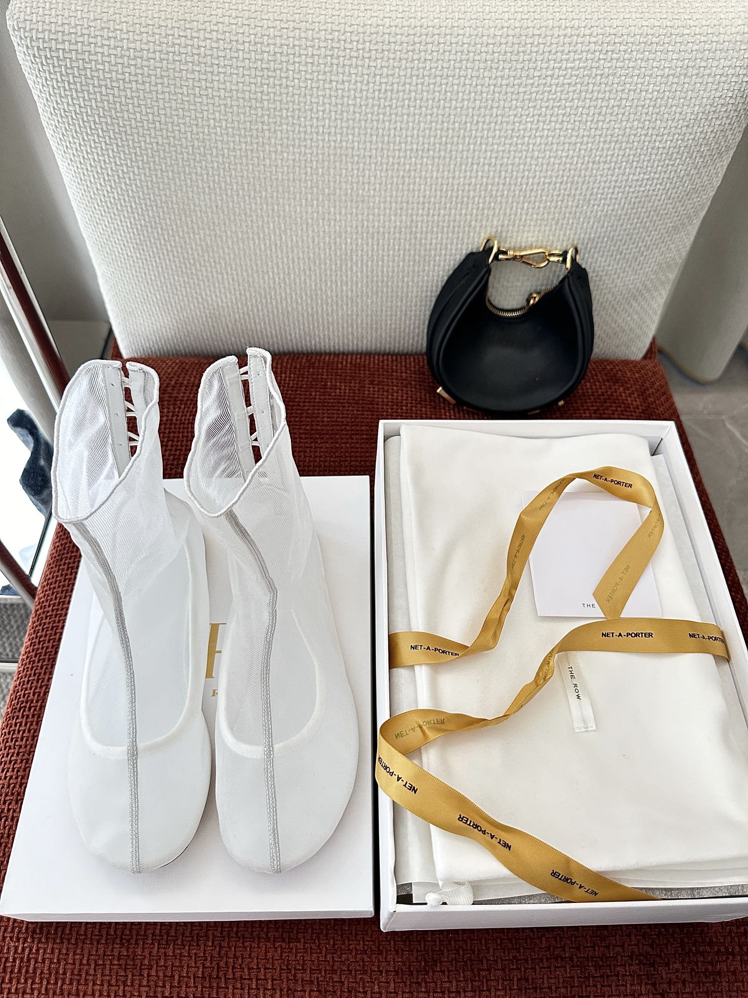 The Row bottines en mesh respirant, achat original niveau personnal shopping, nude + fermetures style néo-chinois, semelle en cuir véritable italien
