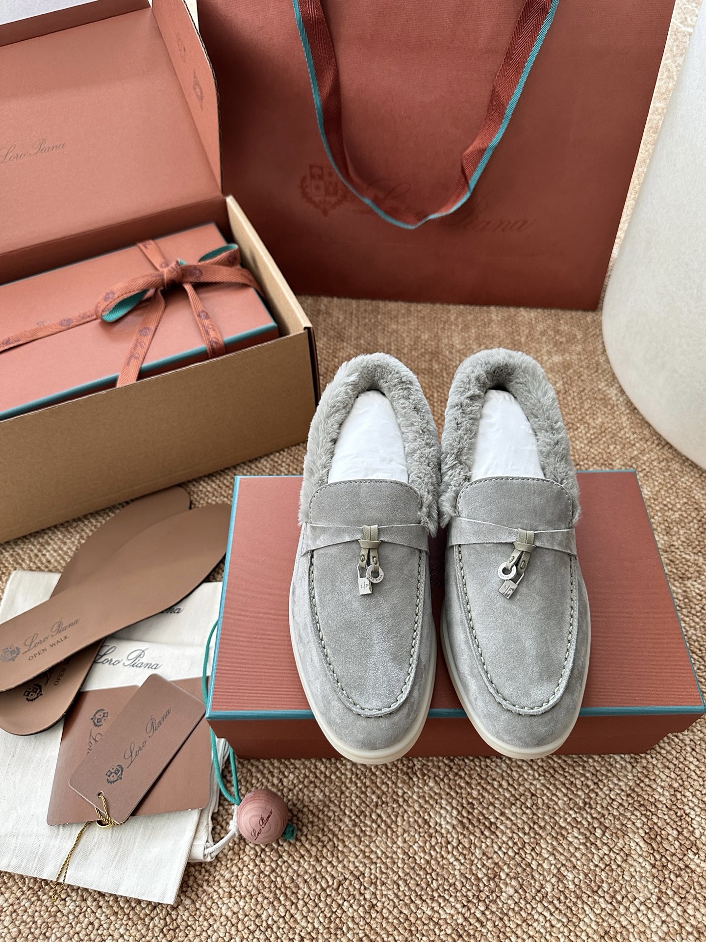 NO:694063,Gray green, loafers and half slippers, loafers19860909灰绿色,乐福鞋半拖,loafers,Women's Shoes