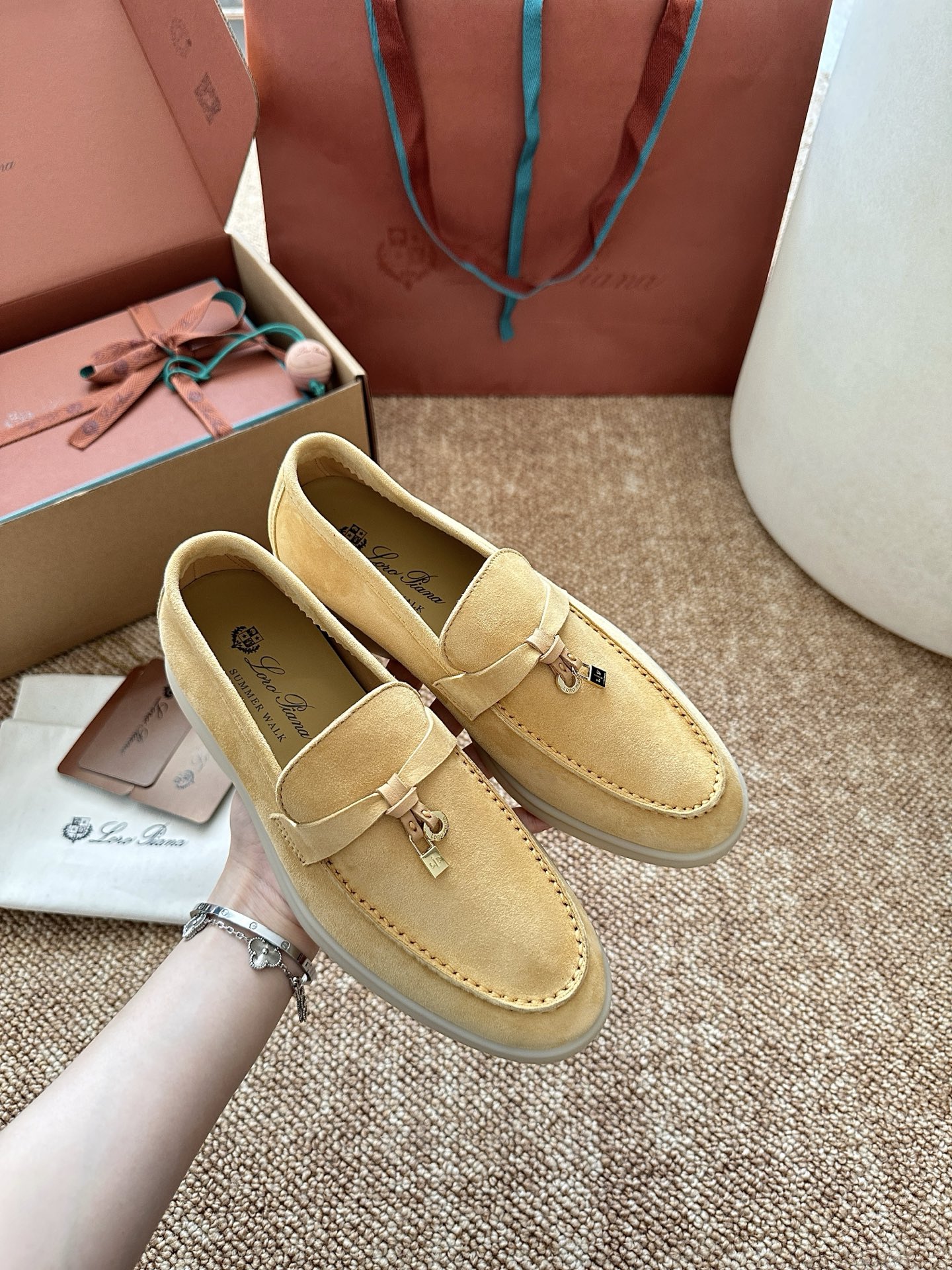 经典Summer Charms Walk极简白底鞋｜原版购入代购级别男士+10 飞机盒+10-沙色材质与