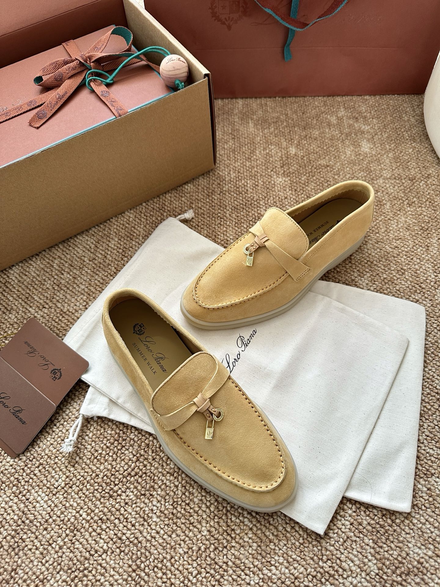 经典Summer Charms Walk极简白底鞋｜原版购入代购级别男士+10 飞机盒+10-沙色材质与