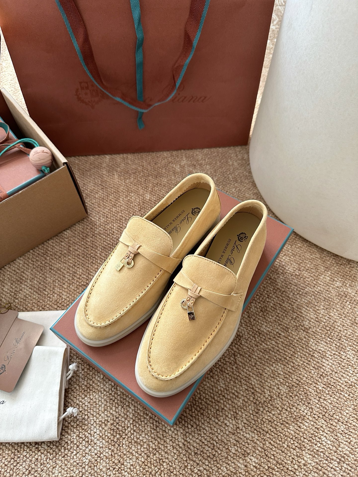 经典Summer Charms Walk极简白底鞋｜原版购入代购级别男士+10 飞机盒+10-沙色材质与