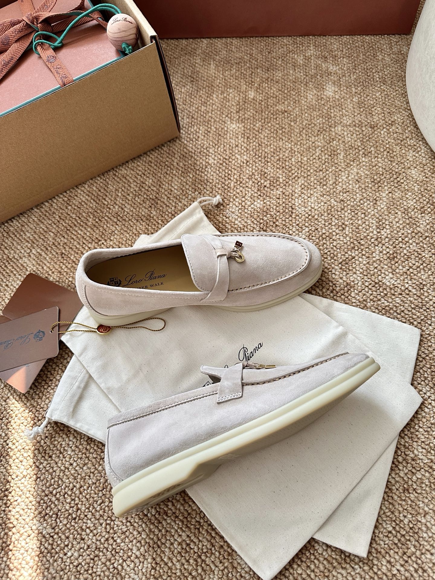 经典Summer Charms Walk极简白底鞋｜原版购入代购级别男士+10 飞机盒+10-沙色材质与