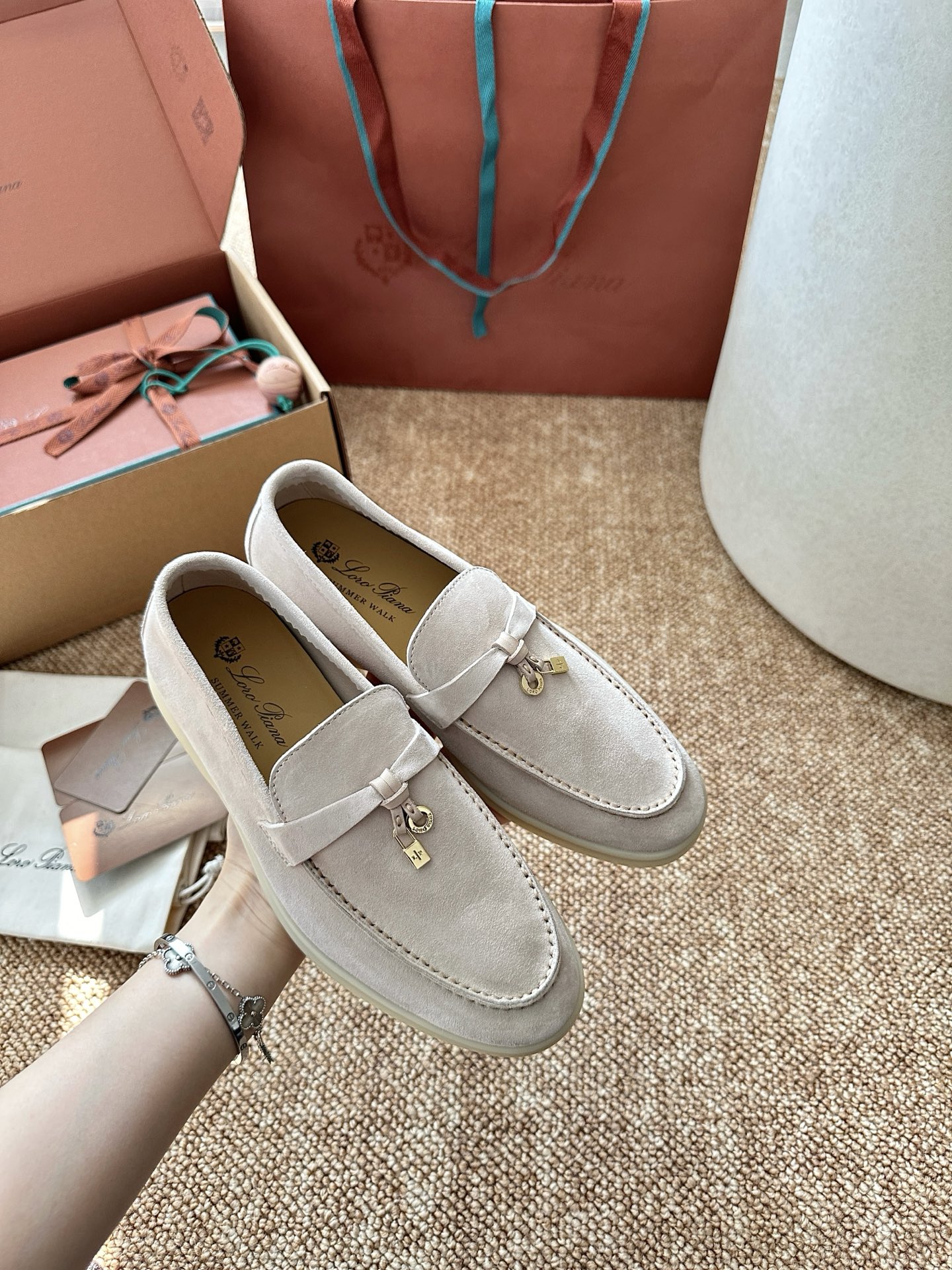 经典Summer Charms Walk极简白底鞋｜原版购入代购级别男士+10 飞机盒+10-沙色材质与