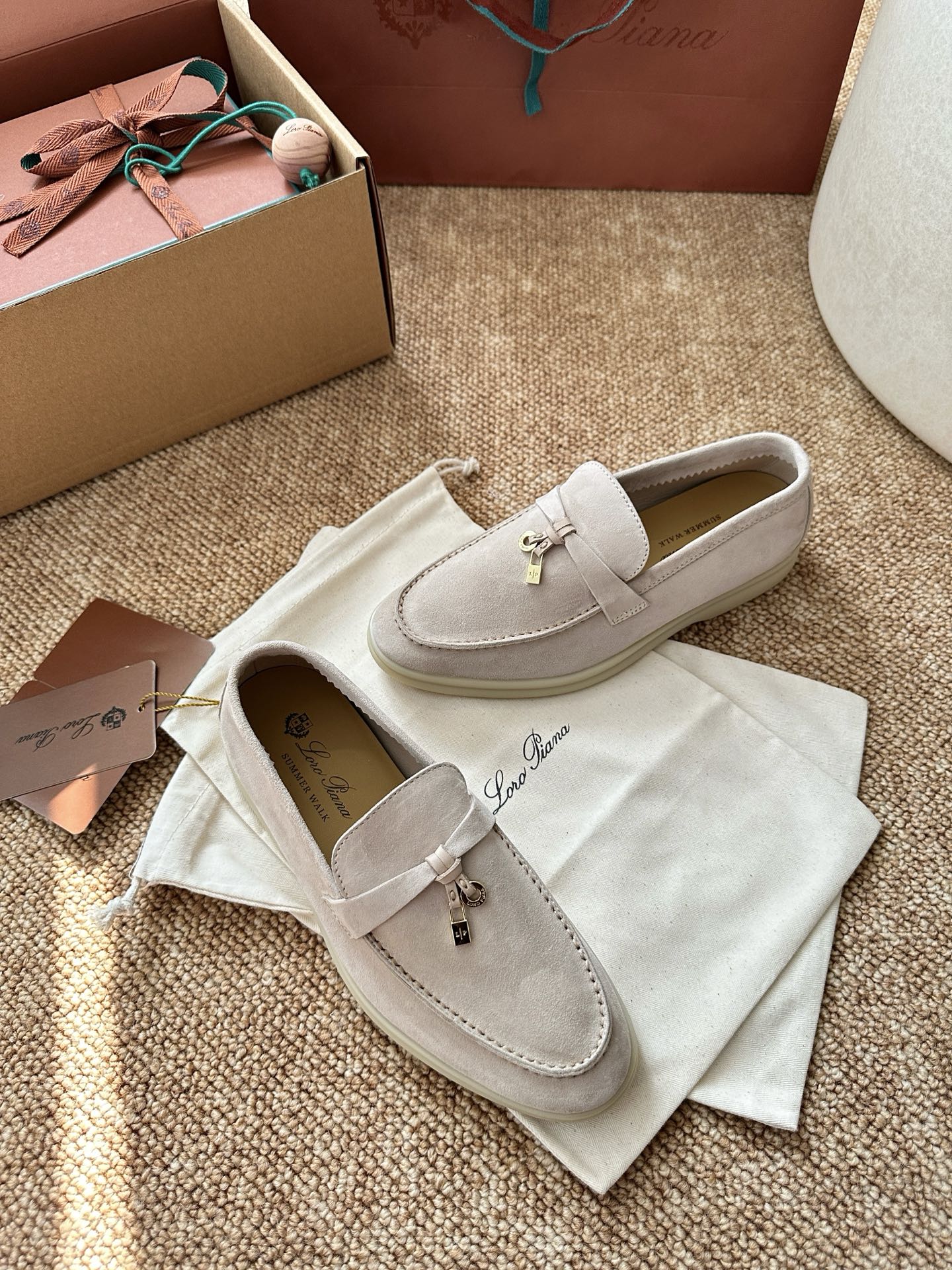 经典Summer Charms Walk极简白底鞋｜原版购入代购级别男士+10 飞机盒+10-沙色材质与