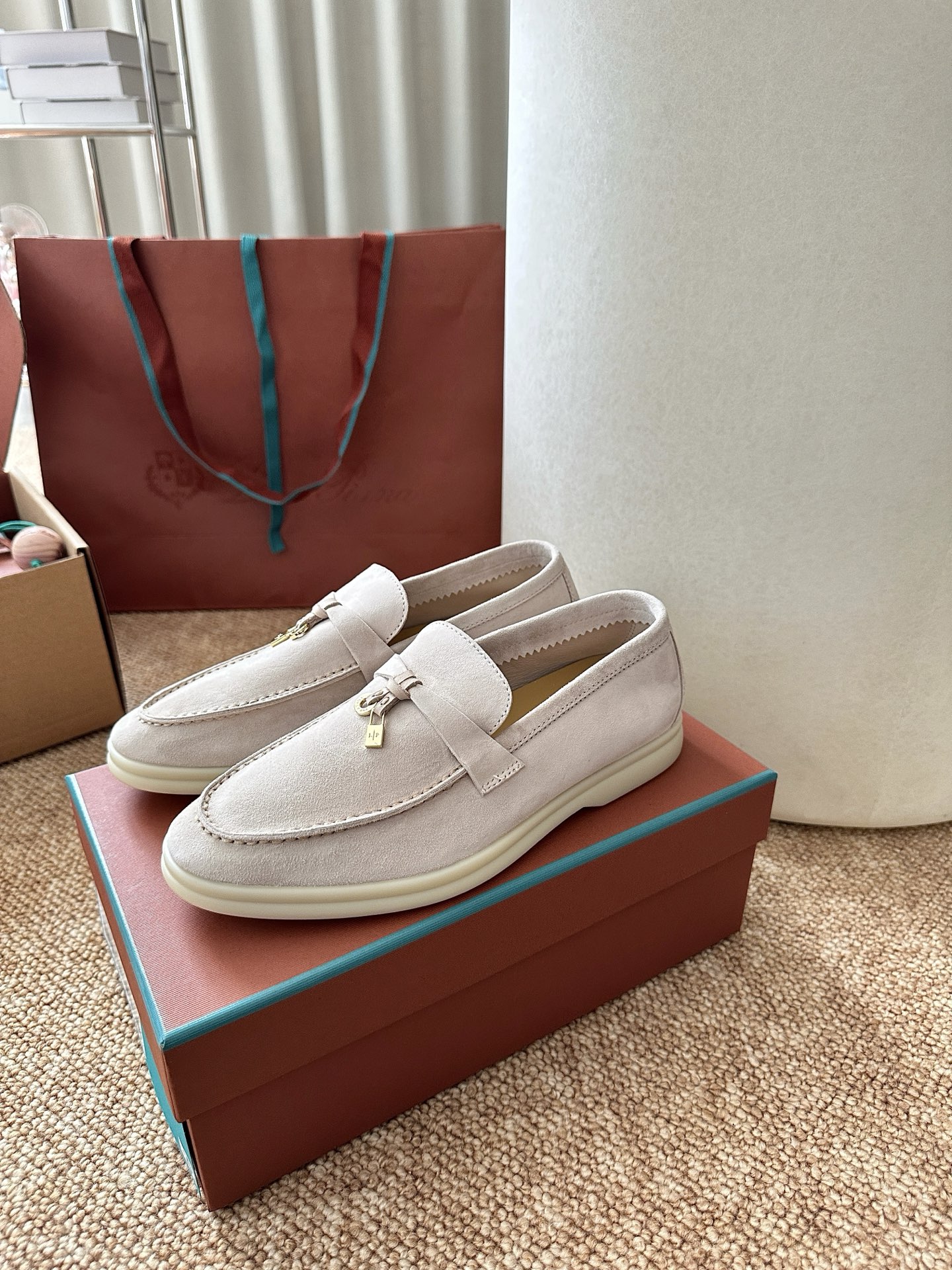 经典Summer Charms Walk极简白底鞋｜原版购入代购级别男士+10 飞机盒+10-沙色材质与