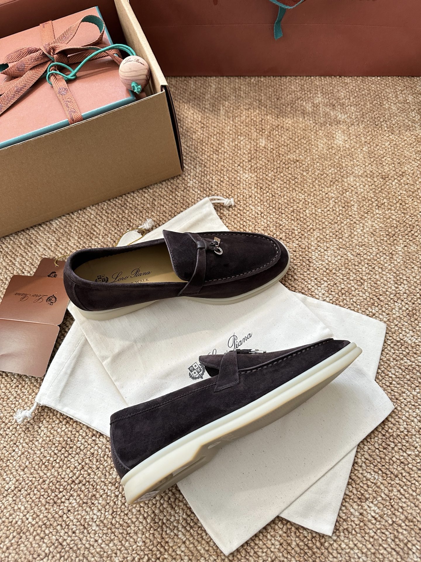 经典Summer Charms Walk极简白底鞋｜原版购入代购级别男士+10 飞机盒+10-沙色材质与