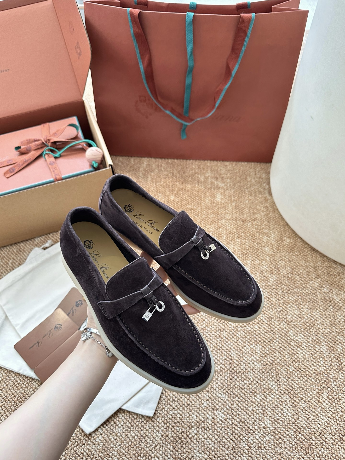 经典Summer Charms Walk极简白底鞋｜原版购入代购级别男士+10 飞机盒+10-沙色材质与