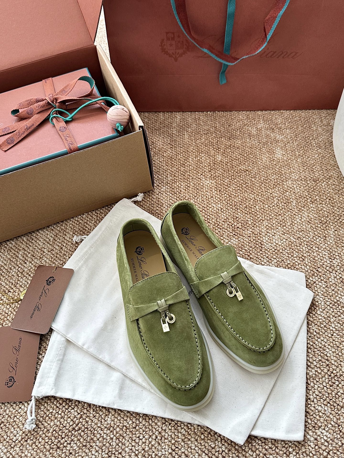 经典Summer Charms Walk极简白底鞋｜原版购入代购级别男士+10 飞机盒+10-沙色材质与