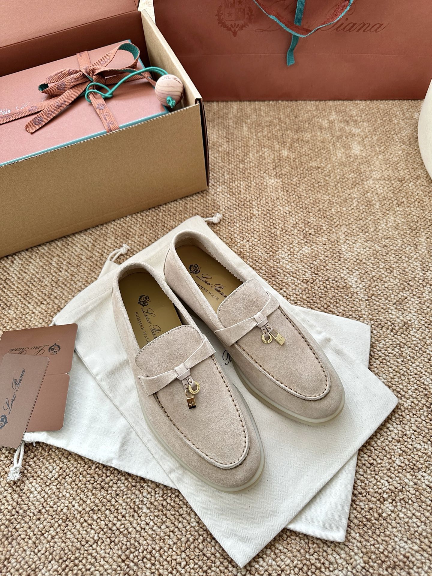 经典Summer Charms Walk极简白底鞋｜原版购入代购级别男士+10 飞机盒+10-沙色材质与