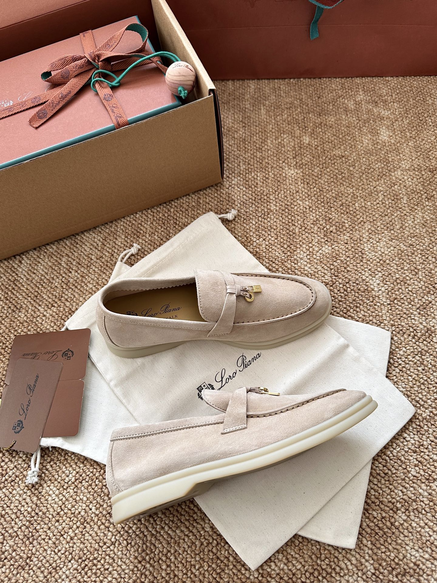 经典Summer Charms Walk极简白底鞋｜原版购入代购级别男士+10 飞机盒+10-沙色材质与