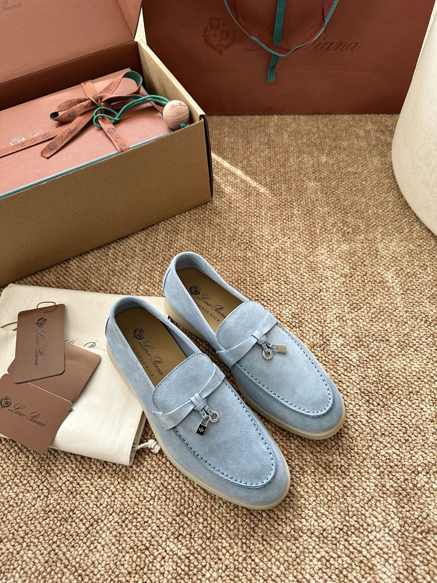 经典Summer Charms Walk极简白底鞋｜原版购入代购级别男士+10 飞机盒+10-沙色材质与