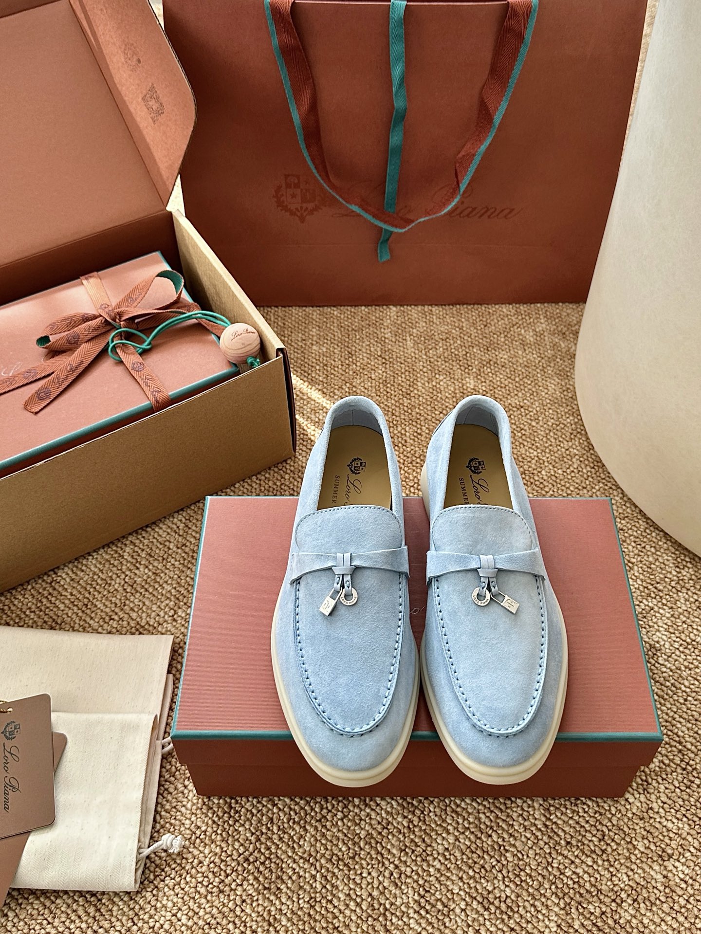 NO:693979,light blue, loafers and half slippers, loafers19860909浅蓝色,乐福鞋半拖,loafers,Women's Shoes