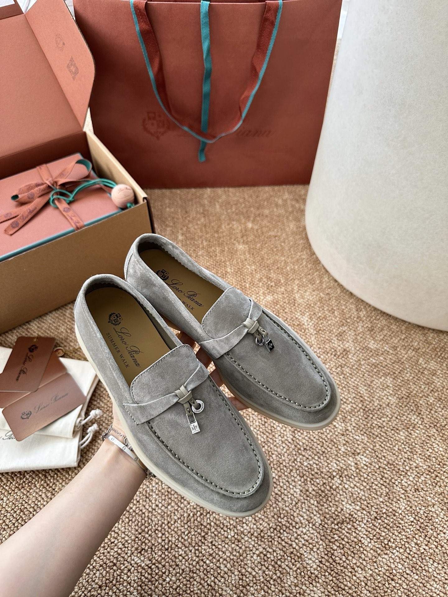 经典Summer Charms Walk极简白底鞋｜原版购入代购级别男士+10 飞机盒+10-沙色材质与