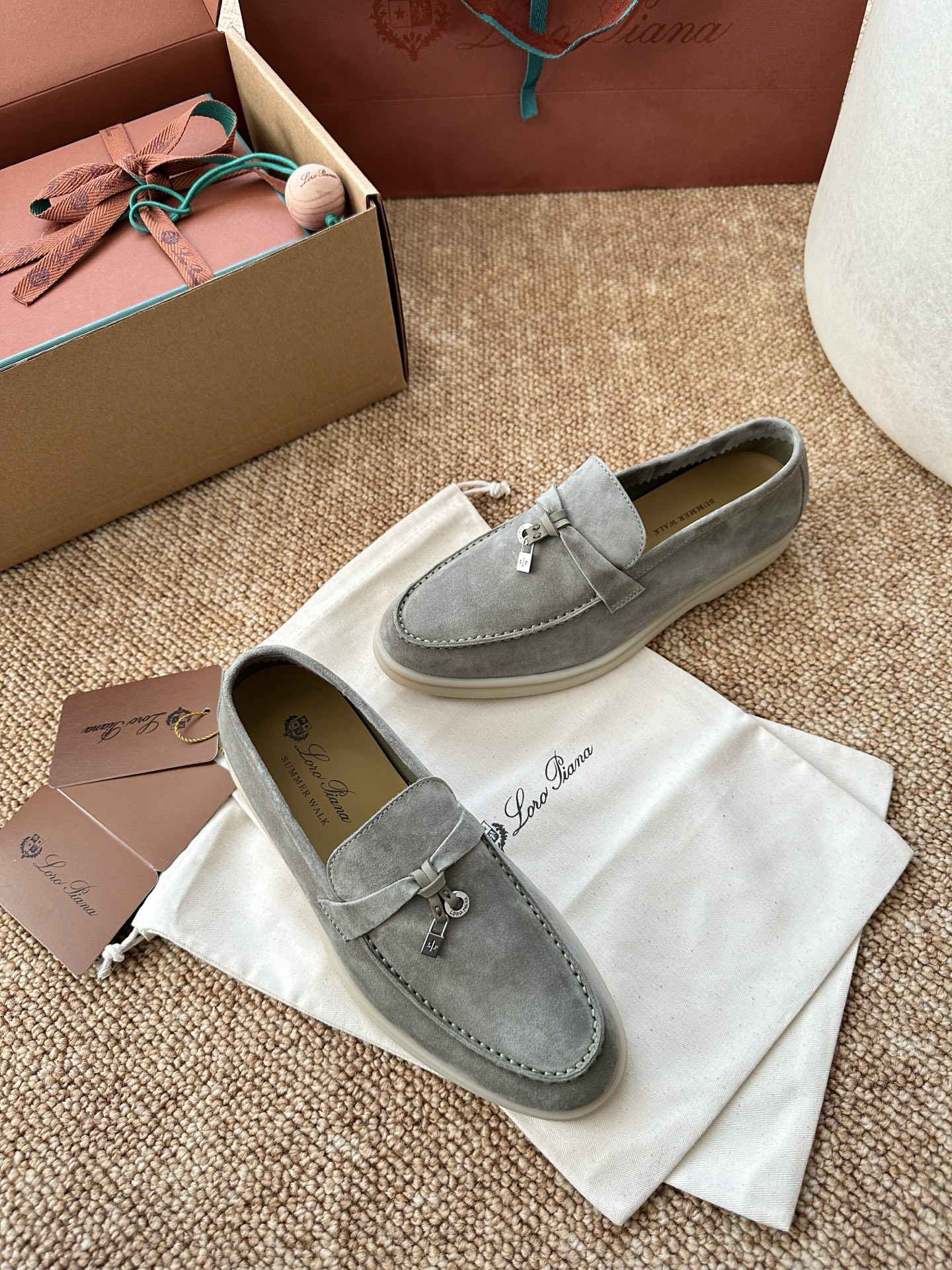 经典Summer Charms Walk极简白底鞋｜原版购入代购级别男士+10 飞机盒+10-沙色材质与