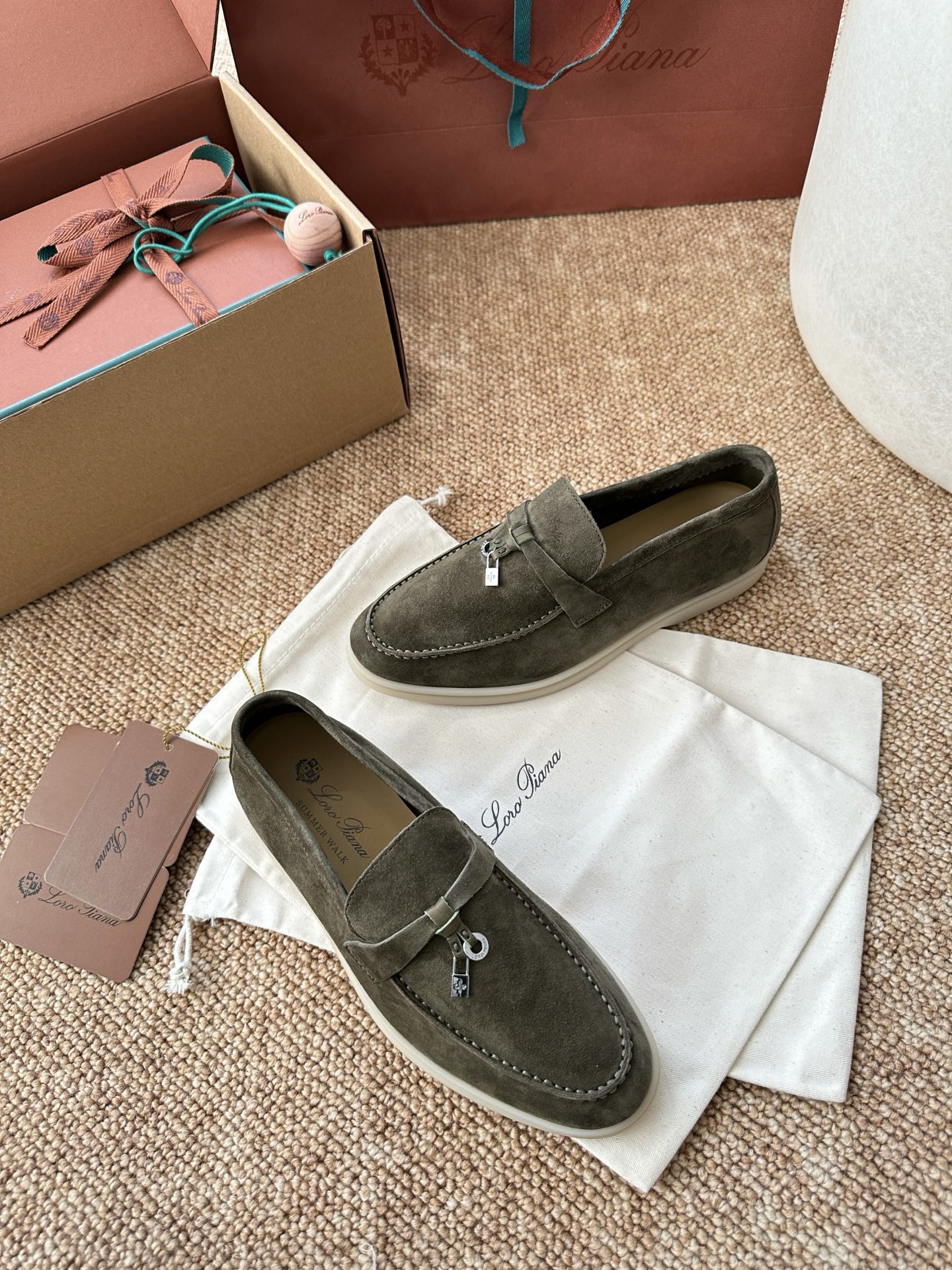 经典Summer Charms Walk极简白底鞋｜原版购入代购级别男士+10 飞机盒+10-沙色材质与