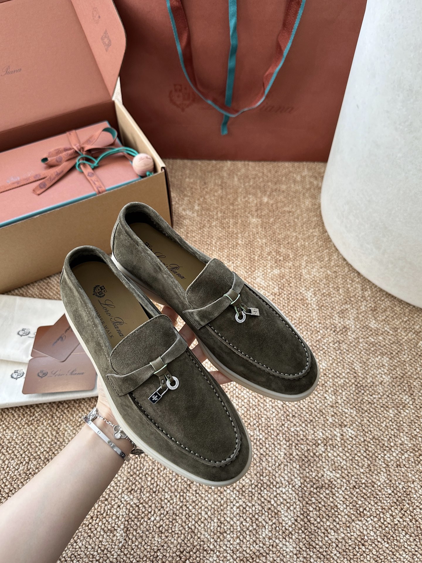 经典Summer Charms Walk极简白底鞋｜原版购入代购级别男士+10 飞机盒+10-沙色材质与